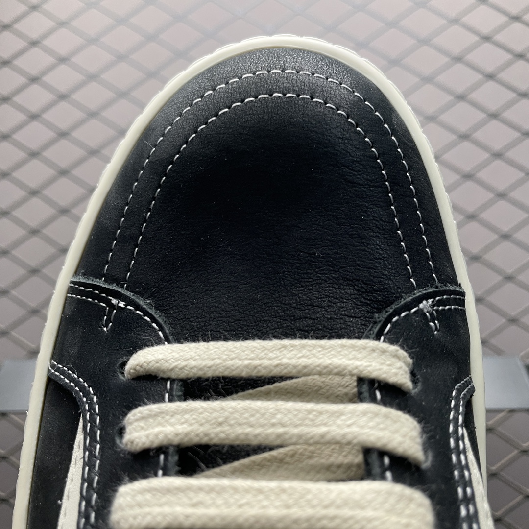 Rick Owens lace-up leather sneakers (RU01D3897LBKLCO-911)