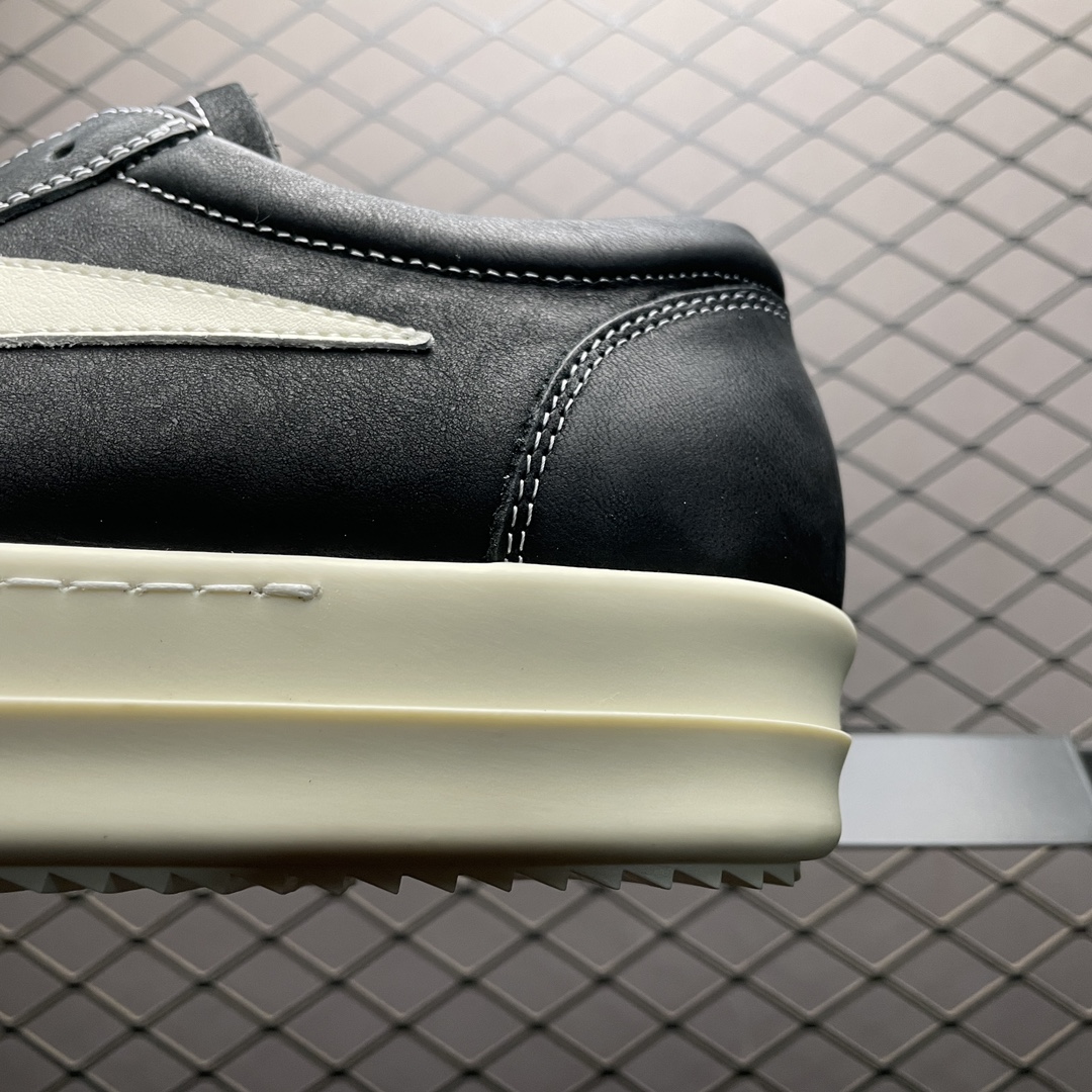 Rick Owens lace-up leather sneakers (RU01D3897LBKLCO-911)