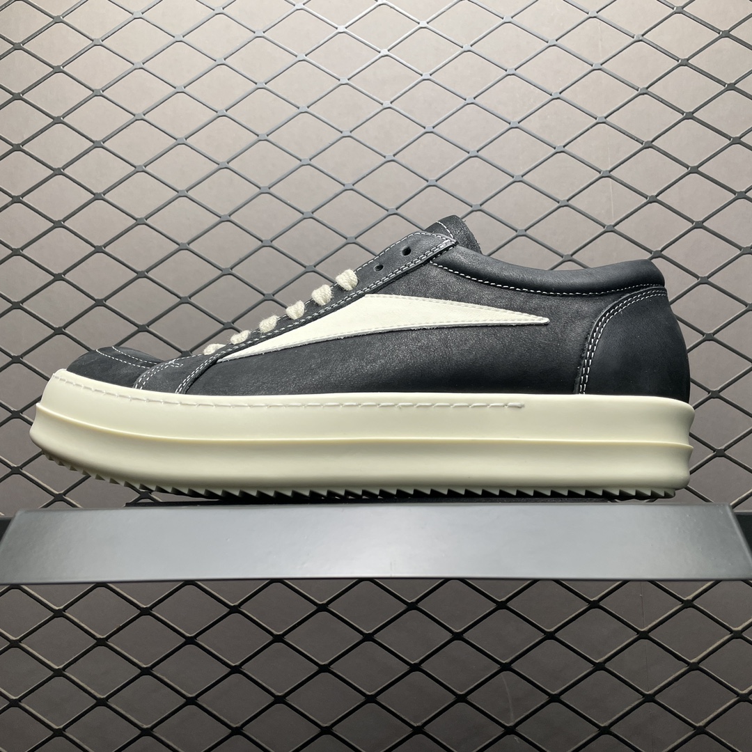 Rick Owens lace-up leather sneakers (RU01D3897LBKLCO-911)