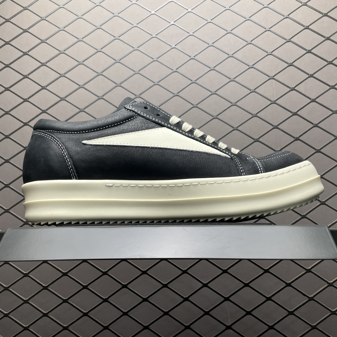 Rick Owens lace-up leather sneakers (RU01D3897LBKLCO-911)