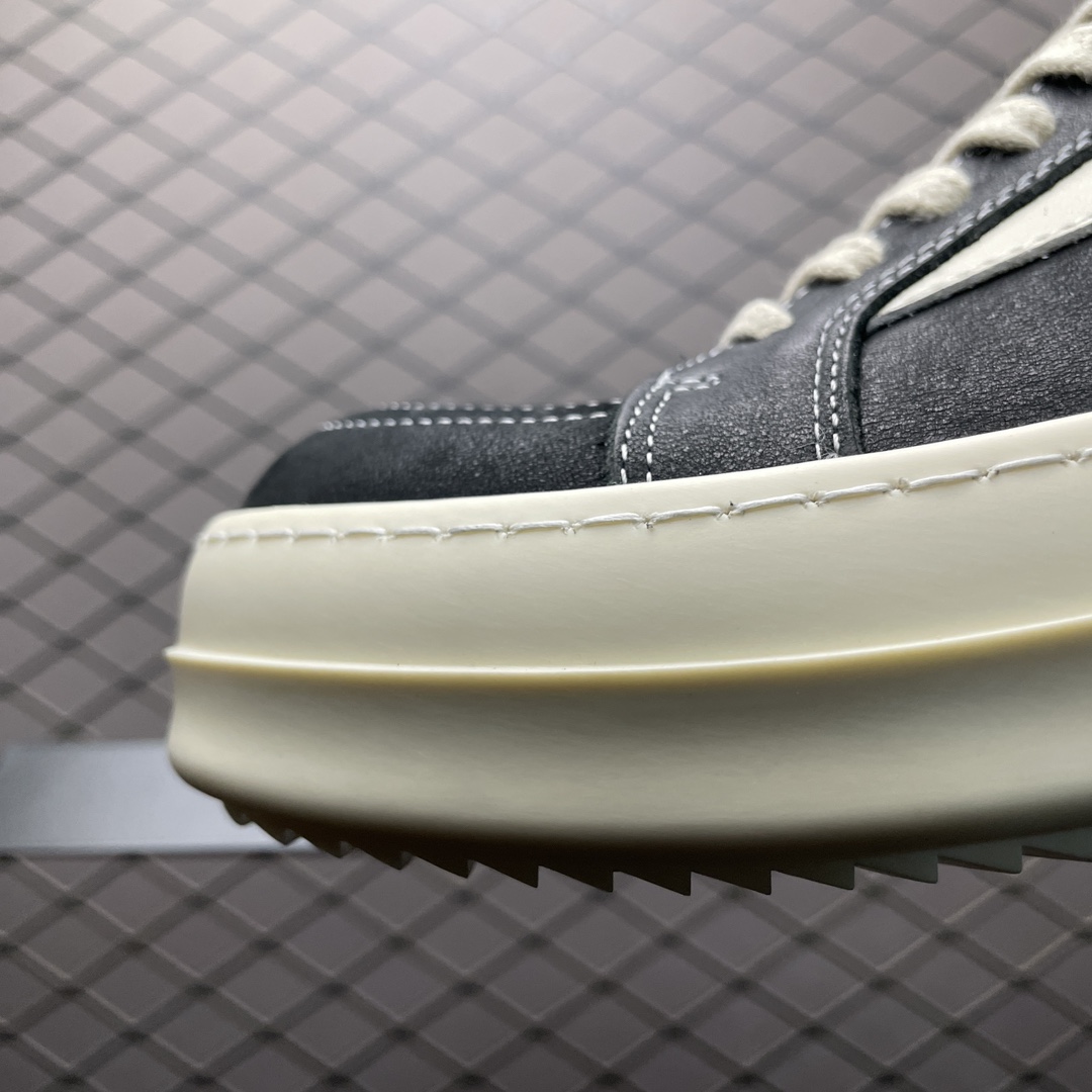 Rick Owens lace-up leather sneakers (RU01D3897LBKLCO-911)