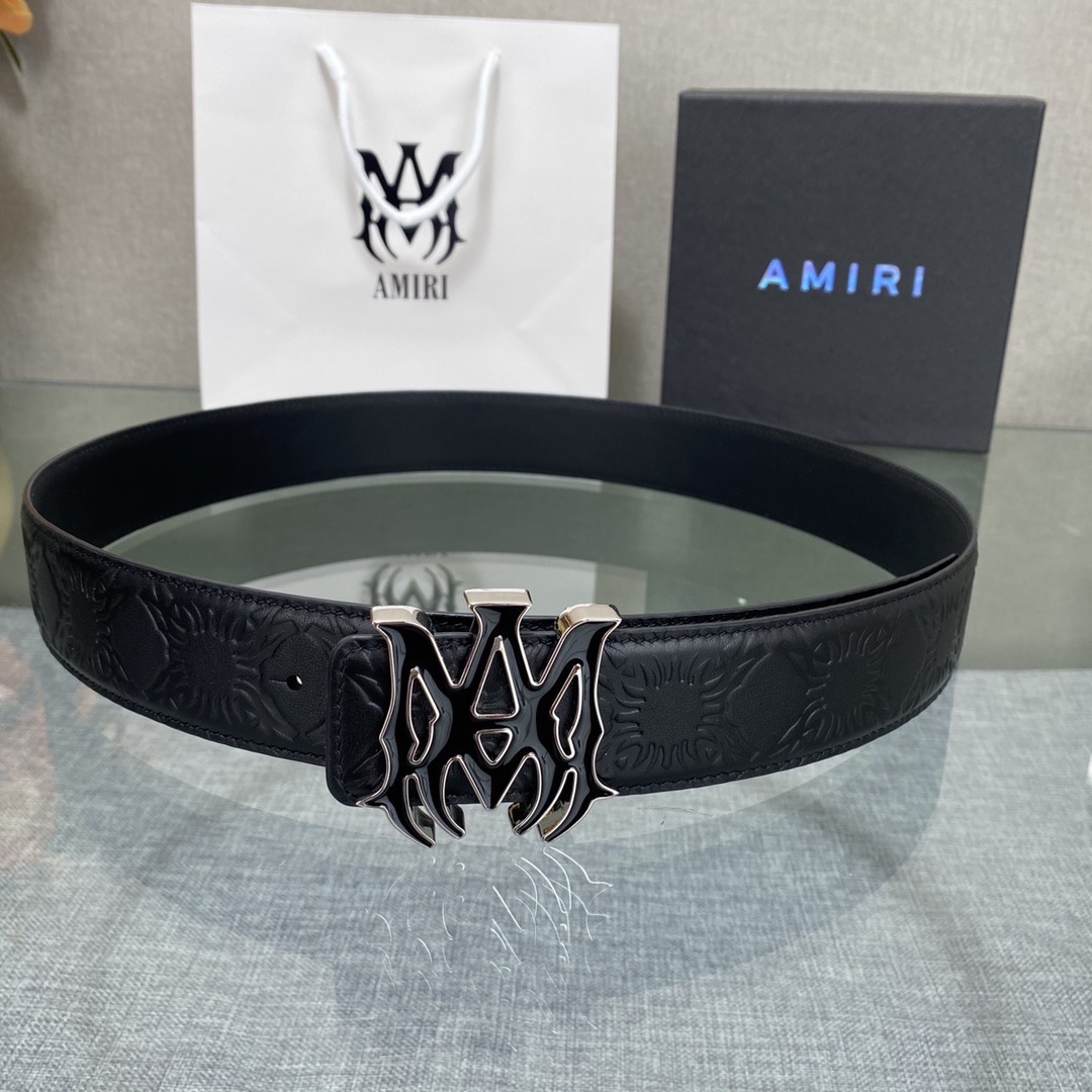 Amiri Reversible MA Quad Enamel Belt 'Black'（AMACBL1028 001）