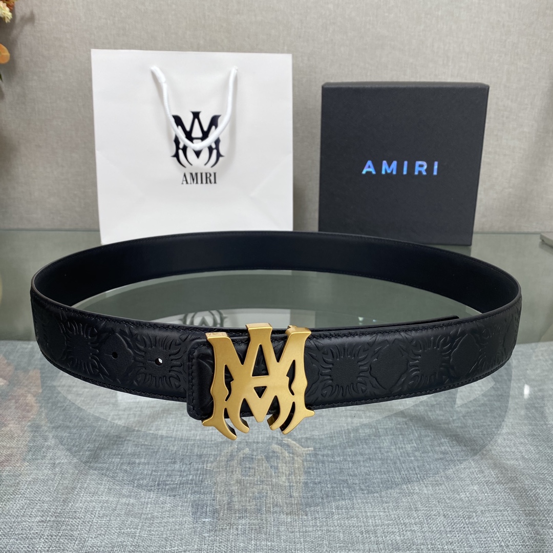 Amiri Reversible MA Quad Enamel Belt 'Black'（AMACBL1028 001）