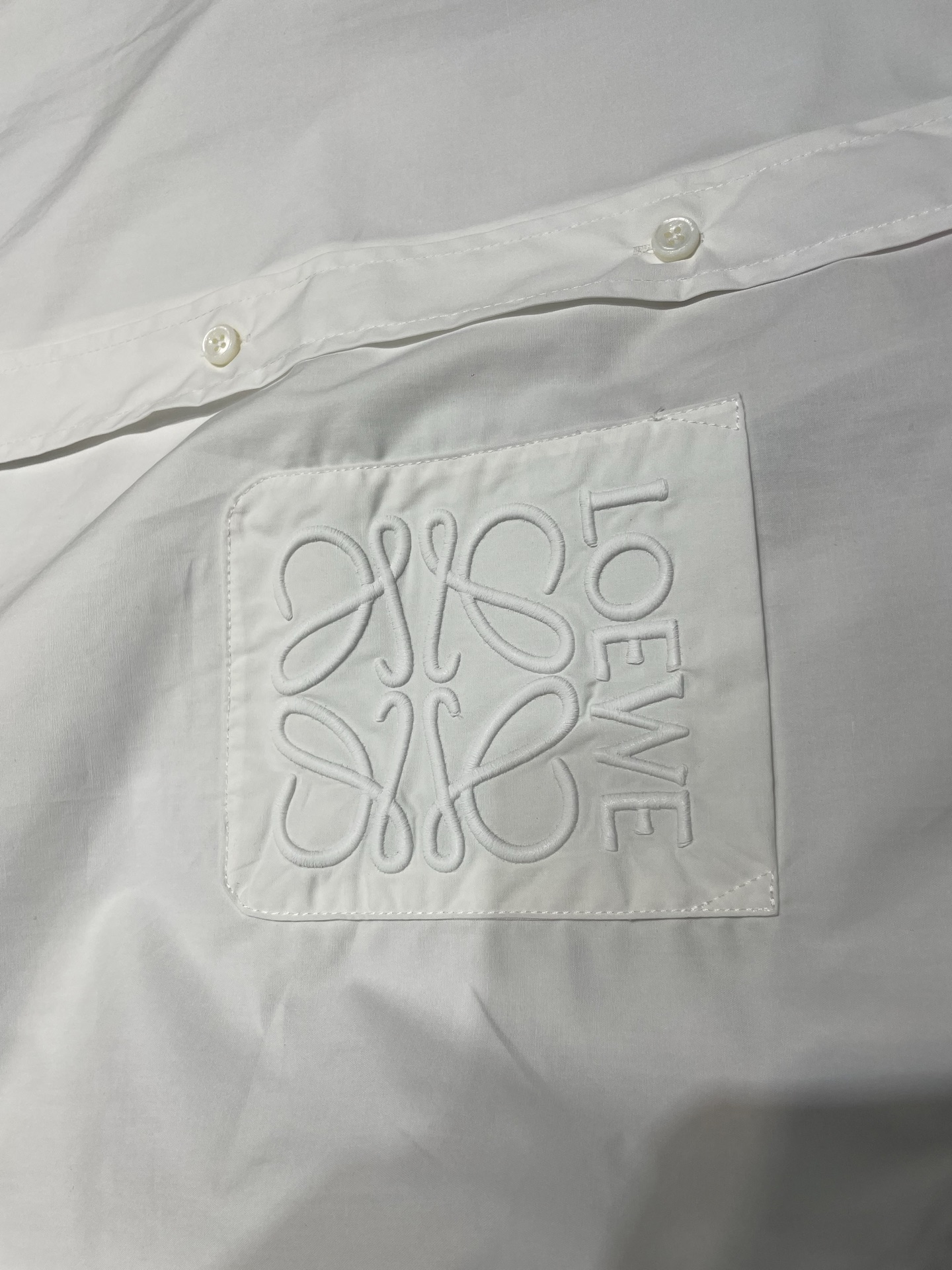 LOEWE Anagram embroidered buttoned shirt（H526Y05WDX）