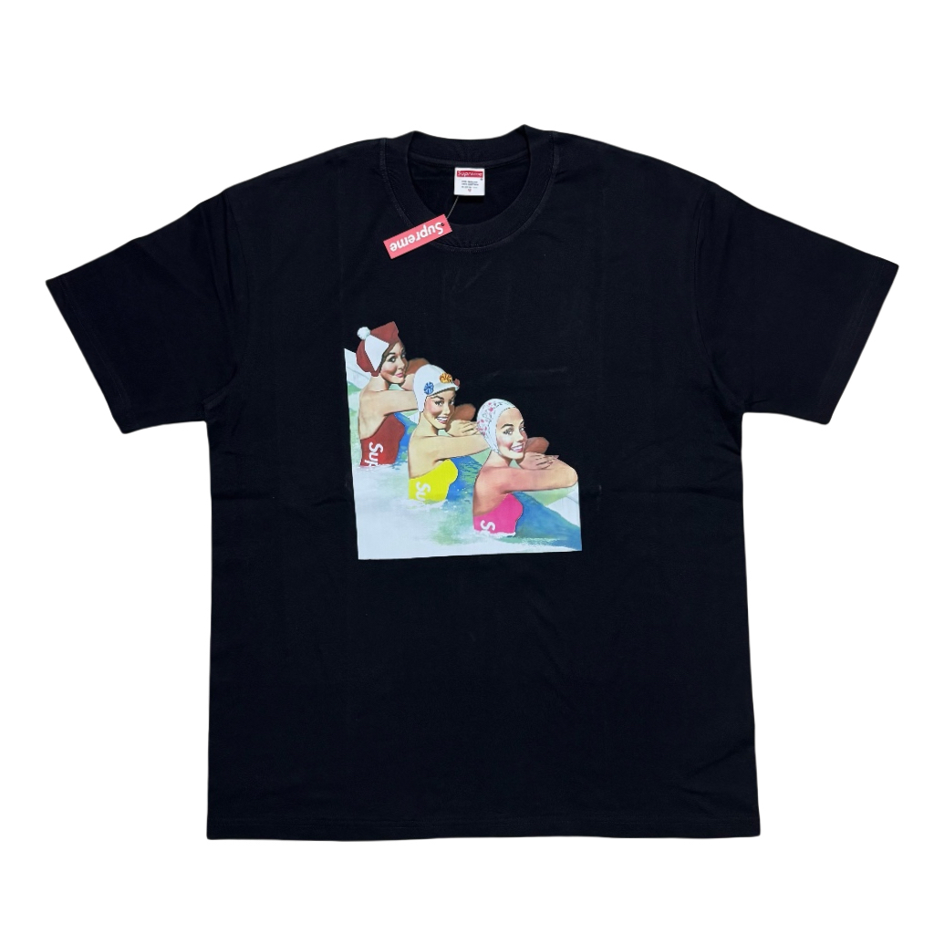 Supreme SS18 Swimmers Tee White Printing Short Sleeve Unisex (SUP-SS18-497）