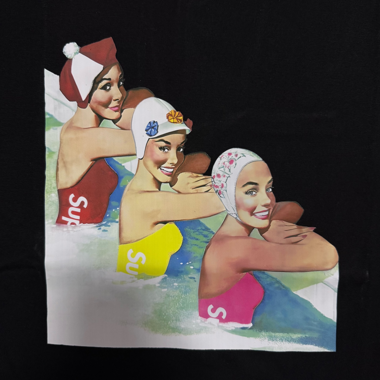 Supreme SS18 Swimmers Tee White Printing Short Sleeve Unisex (SUP-SS18-497）