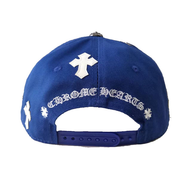 CHROME HEARTS Crosspatch Baseball Cap Blue Metal material (non-silver)（CH200515）