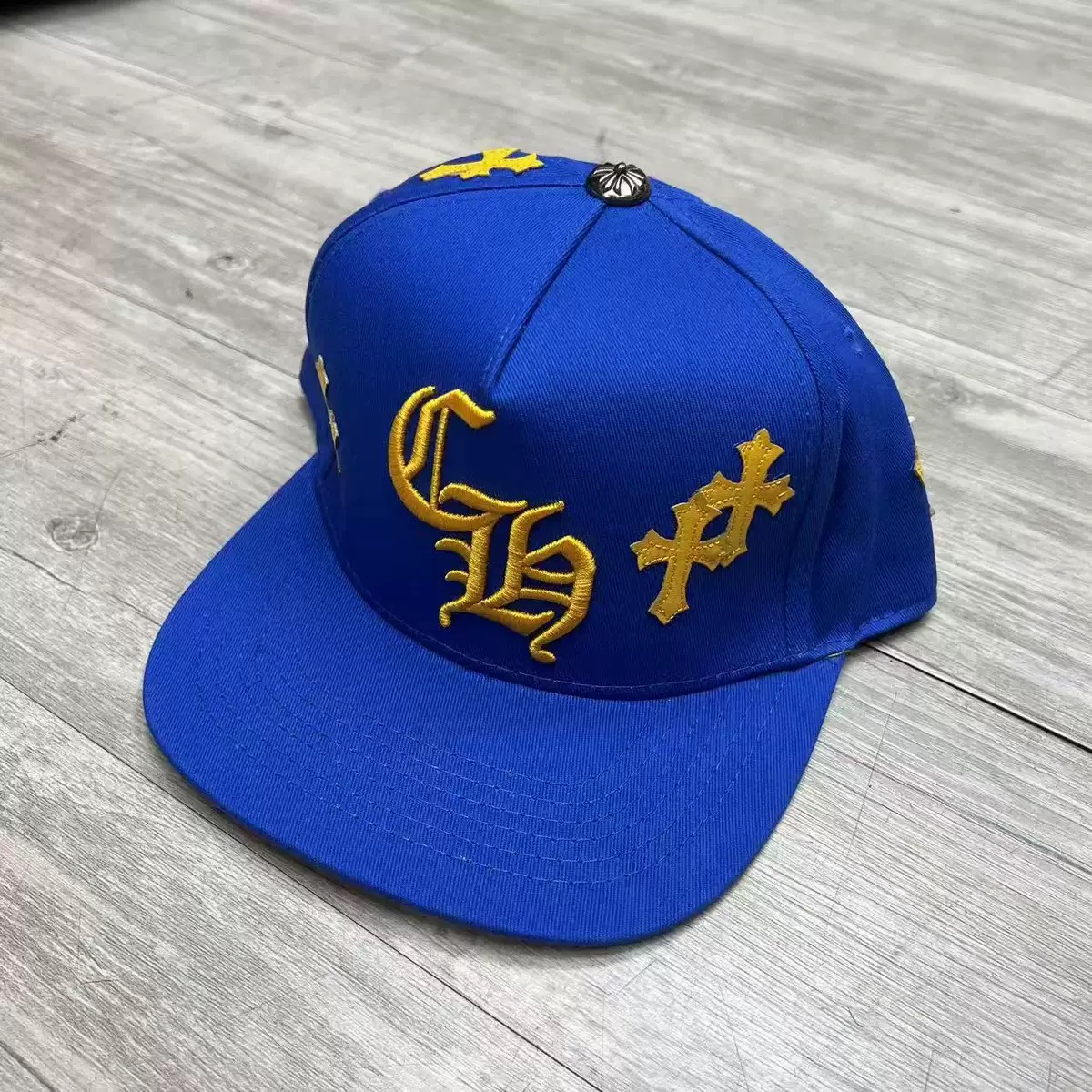CHROME HEARTS Crosspatch Baseball Cap Blue Metal material (non-silver)（CH200515）