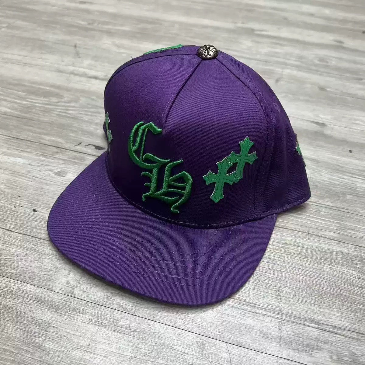 CHROME HEARTS Crosspatch Baseball Cap Blue Metal material (non-silver)（CH200515）