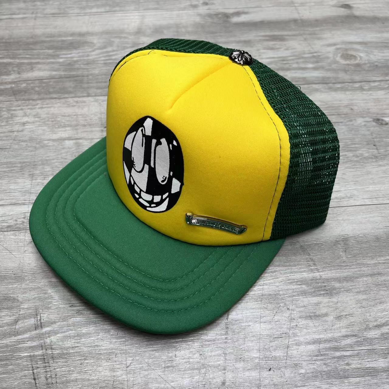 Chrome Hearts Matty Boy Sex Records Smiley Trucker Hat Metal material (non-silver)（CH200529）