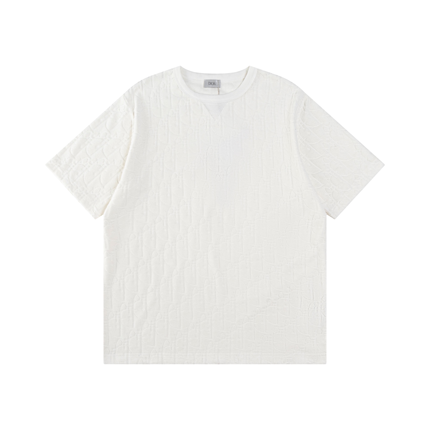 Dior Oblique T-Shirt Relaxed Fit In Terry Cotton Jacquard（113J692A0614-C575）