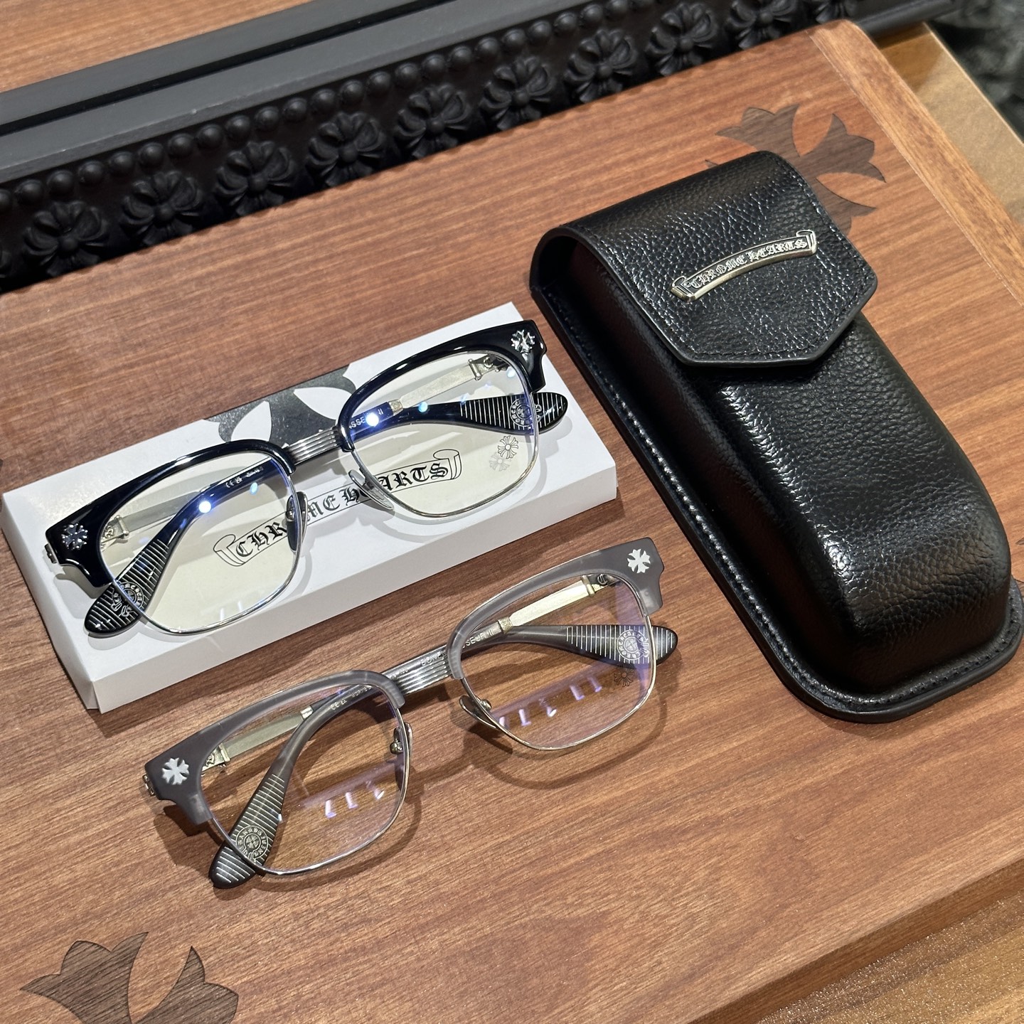 【Chrome Hearts】 Bonennoisseur II Black Brushed Silver (CHROME HEARTS 422)