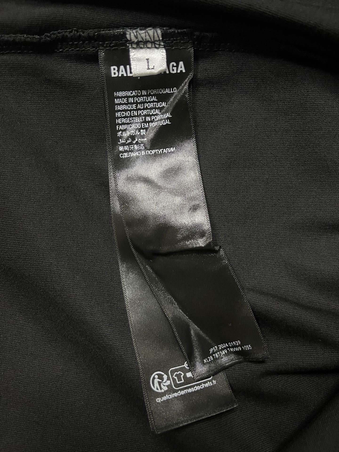 BALENCIAGA MENS Cities Paris T-shirt Medium Fit "Black/White"（612966TLVL71070）