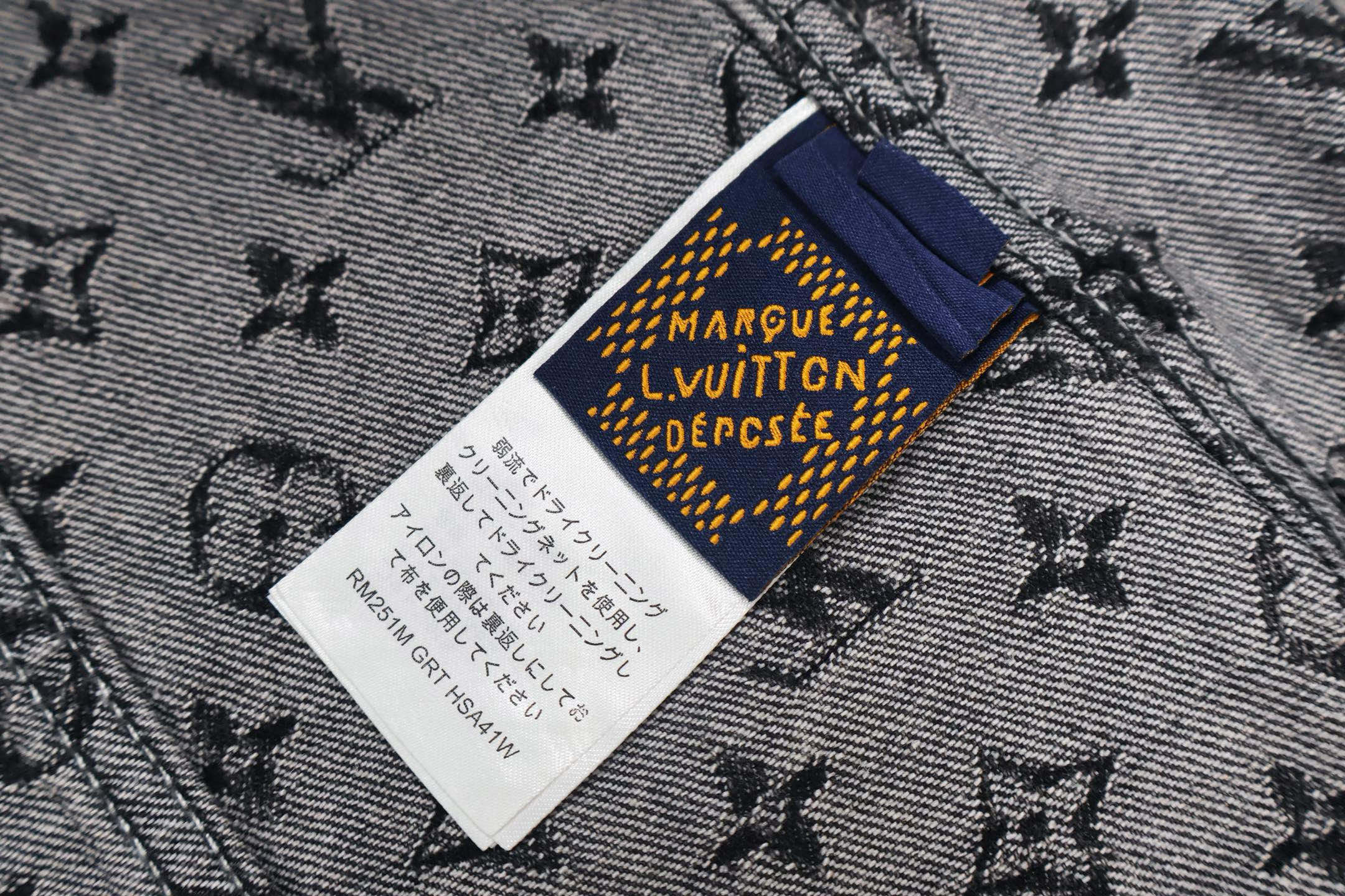 Louis Vuitton embroidered Monogram pattern denim shirt jacket（1ABY8Z）
