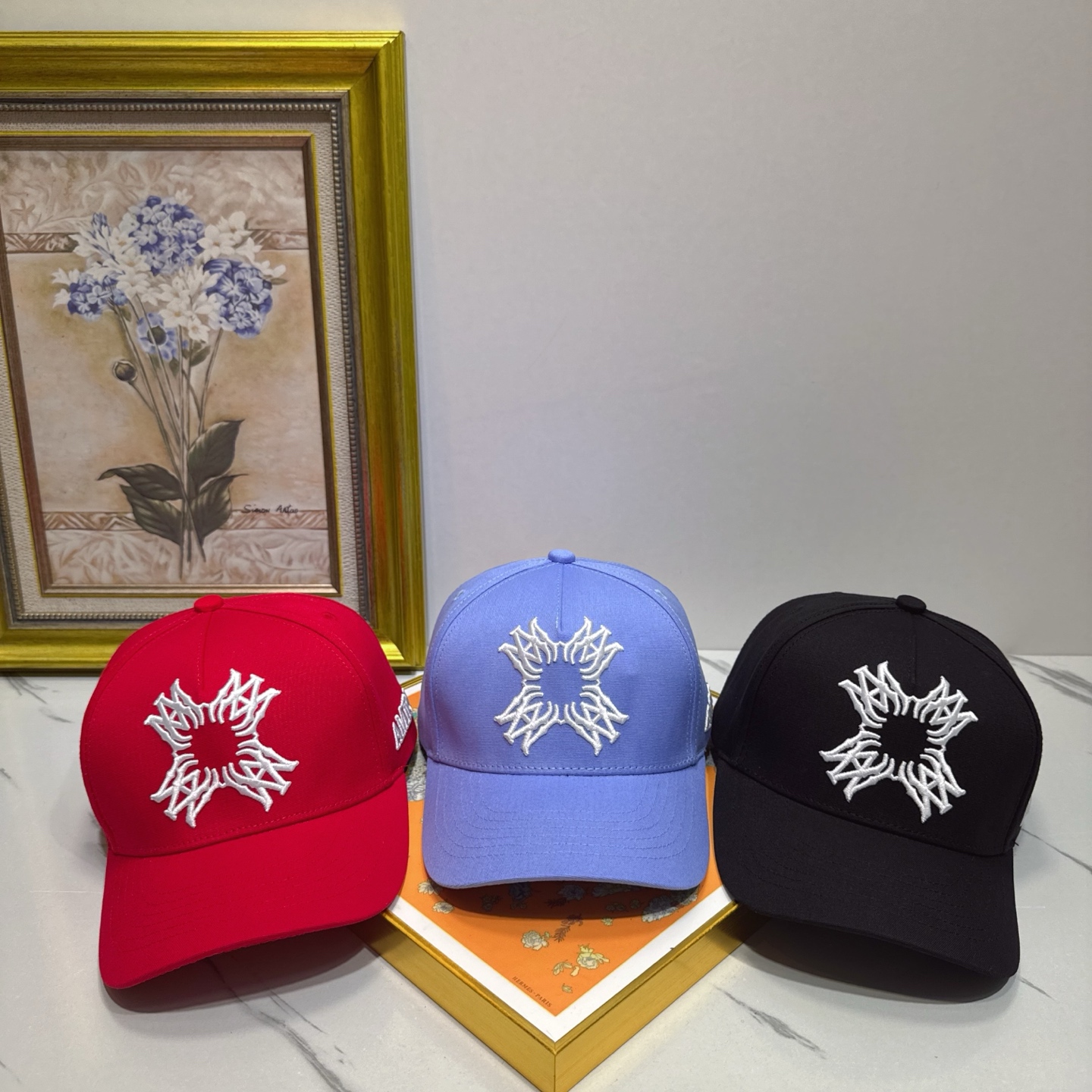 AMIRI MA Quad Logo Canvas Hat（AMHACP1019）