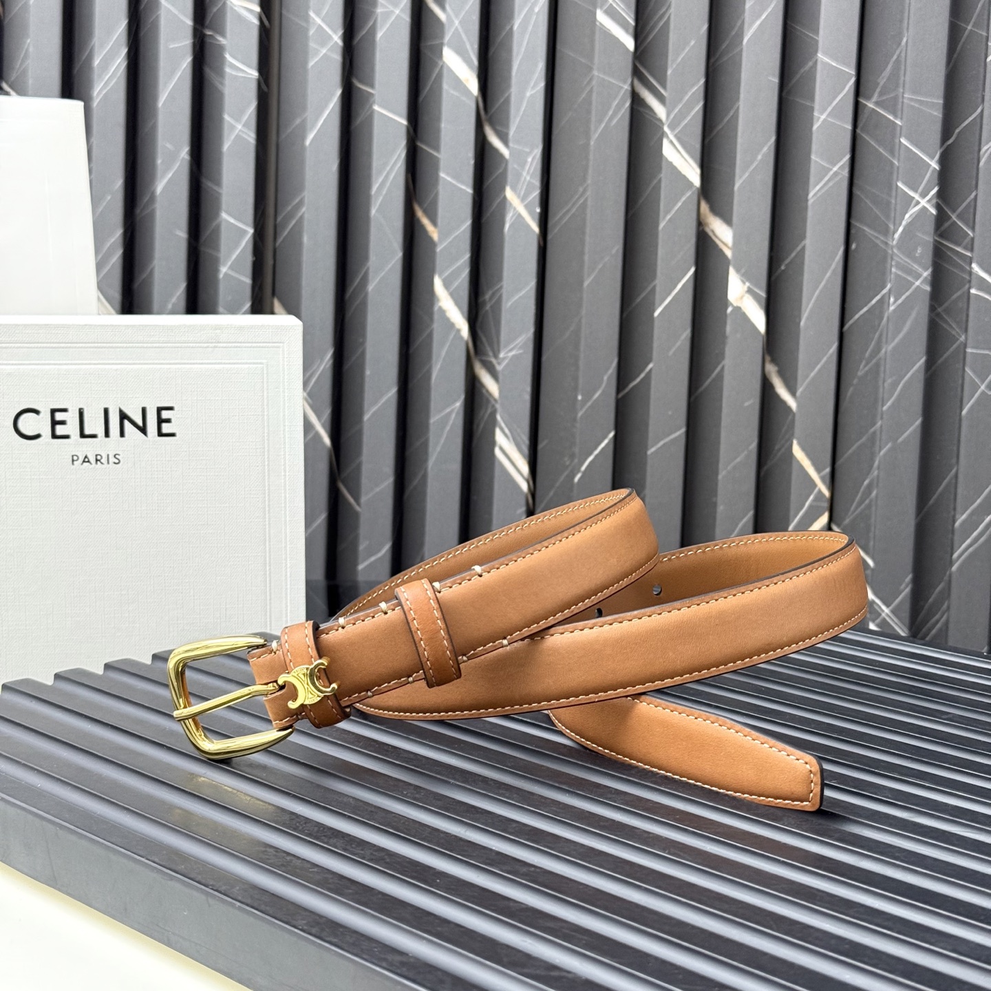 CELINE MEDIUM 25MM VIVIENNE BELT（45BNN3A0138NO）