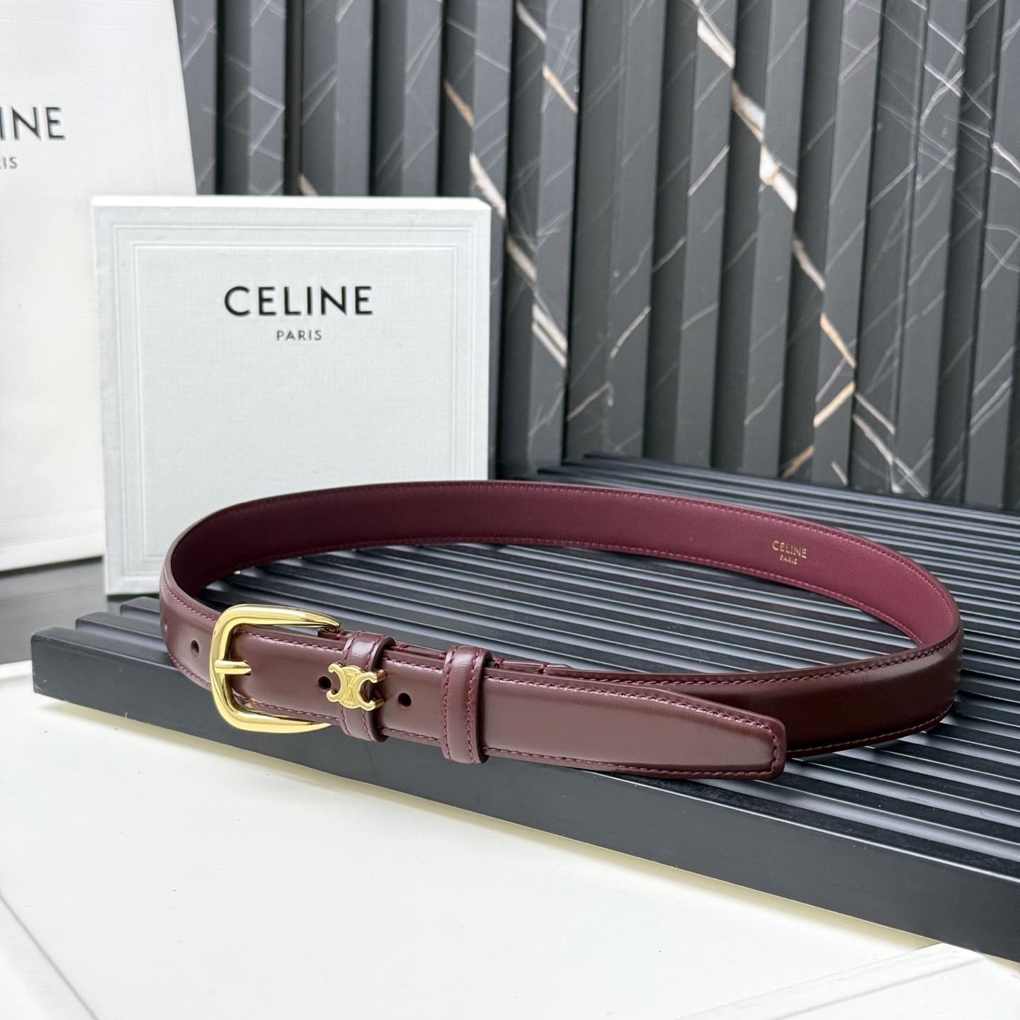 CELINE MEDIUM 25MM VIVIENNE BELT（45BNN3A0138NO）