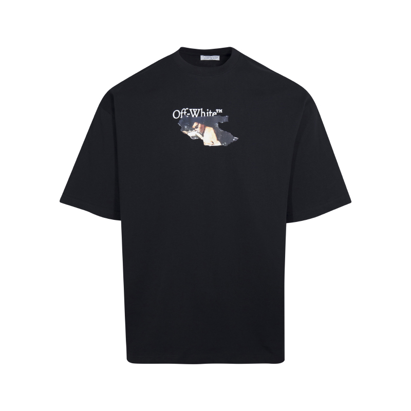 Off-White Logo Print Crew Neck T-Shirt (MAA120F5J00U0110）