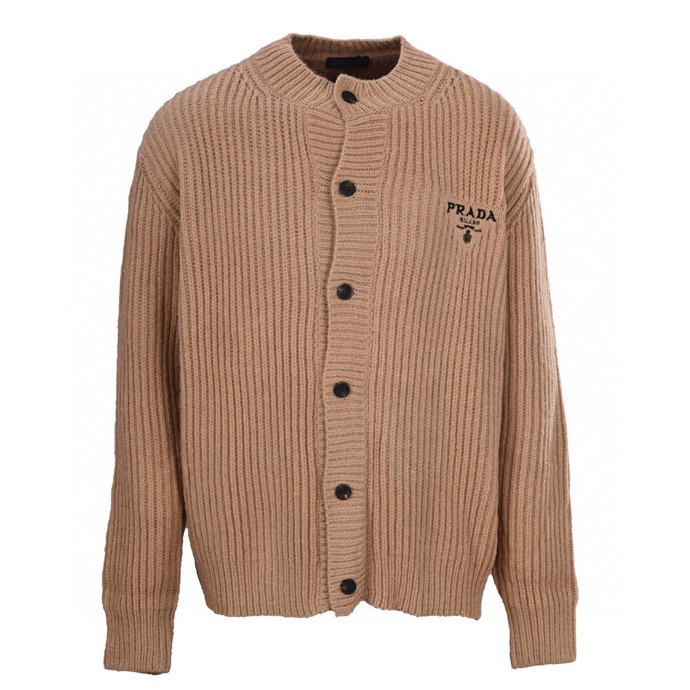 PRADA Chunky Wool Cardigan (UMG165-11GC-F0008-S-222）