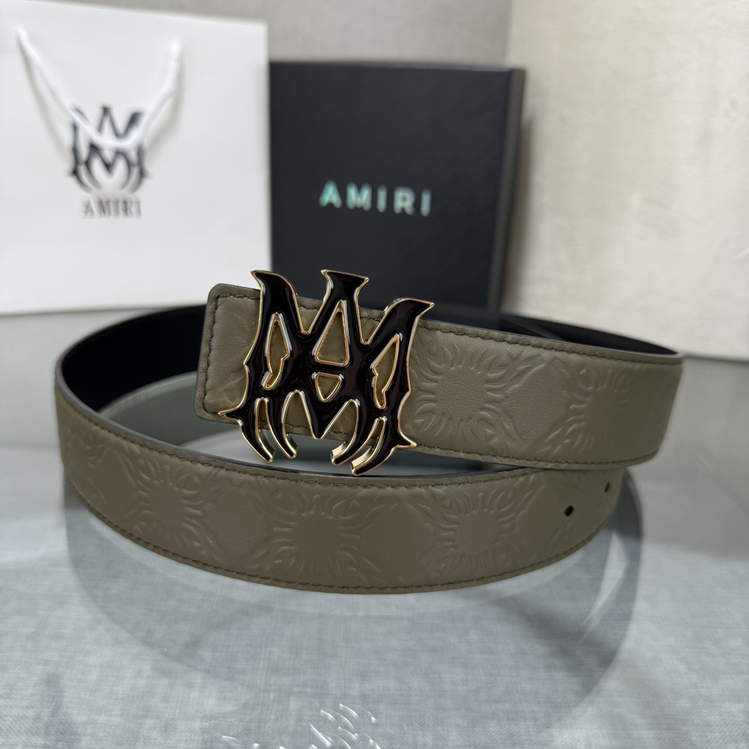 Amiri Reversible MA Quad Enamel Belt 'Green'（AMACBL1028 002）