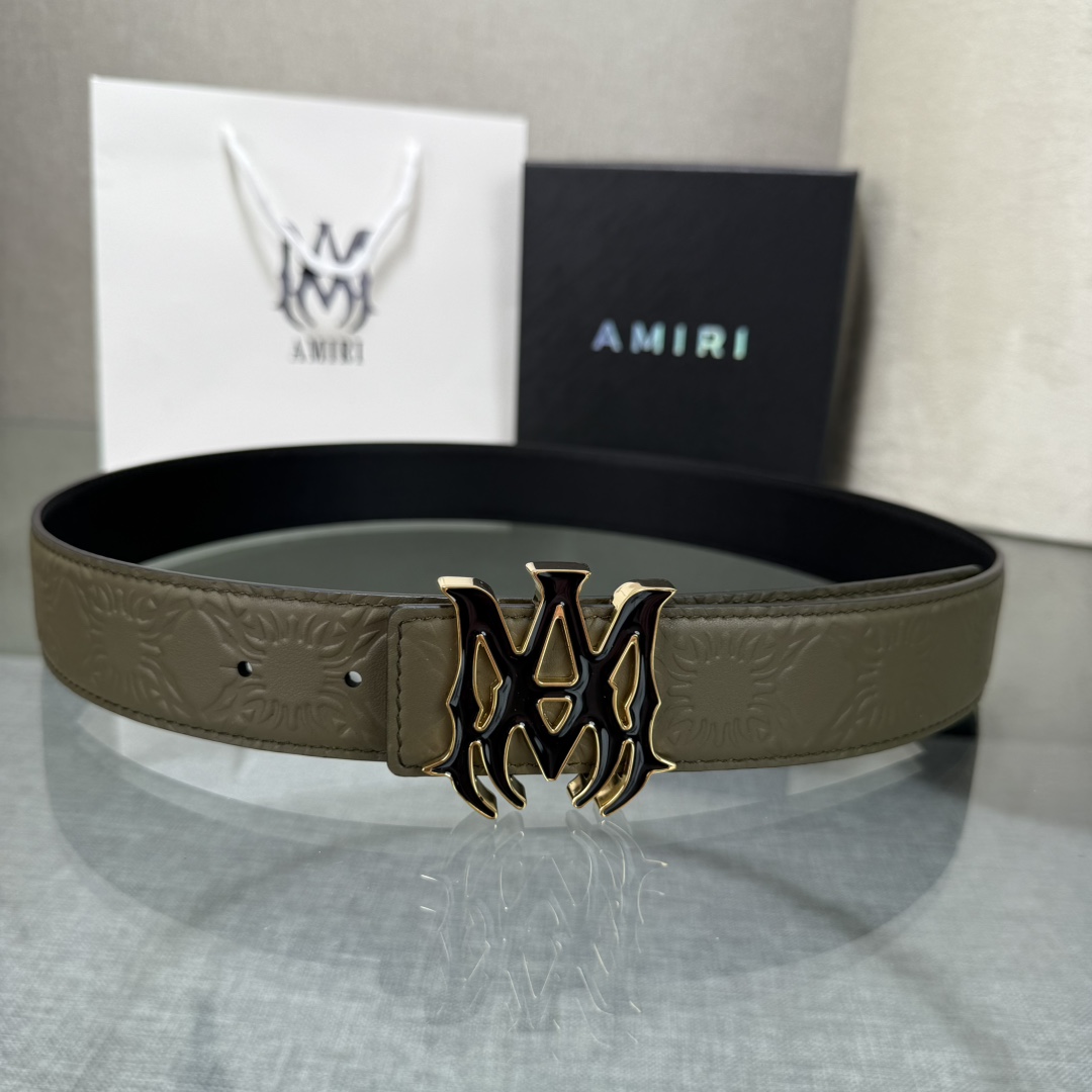 Amiri Reversible MA Quad Enamel Belt 'Green'（AMACBL1028 002）