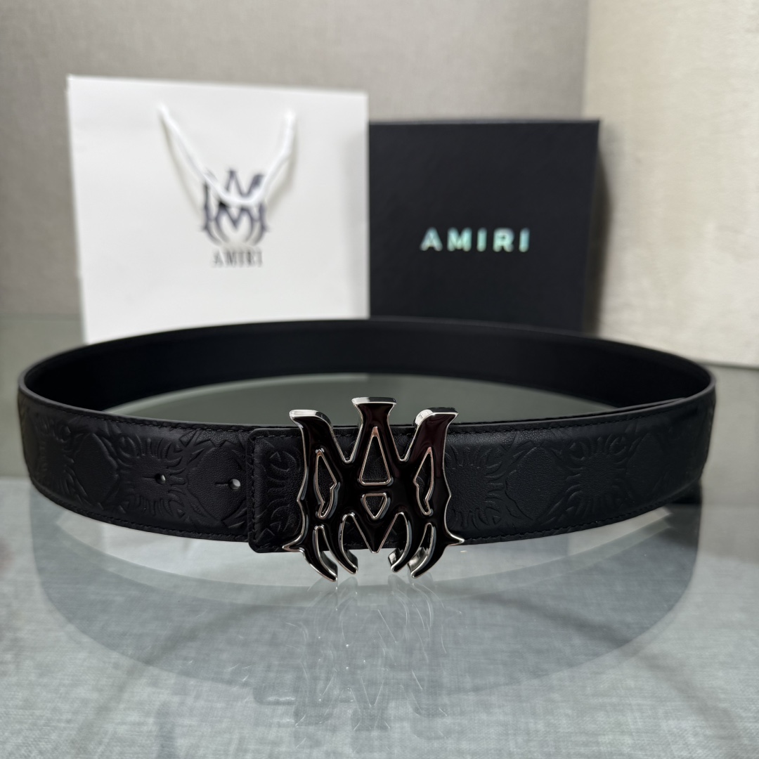 Amiri Reversible MA Quad Enamel Belt 'Black'（AMACBL1028 001）