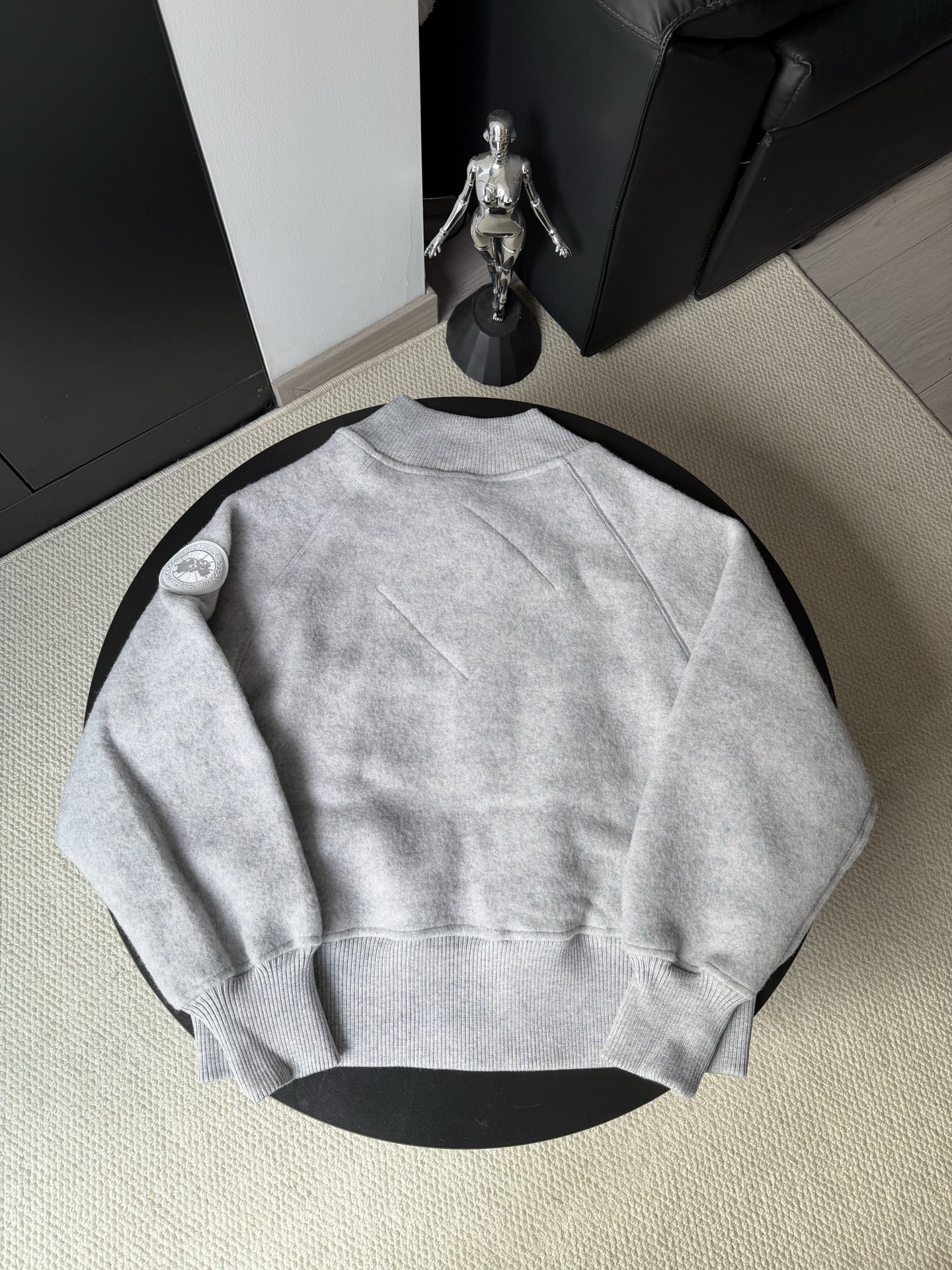 Canada Goose Black Wool Blend Sierra Fleece Bomber Jacket（7224WB-9061）