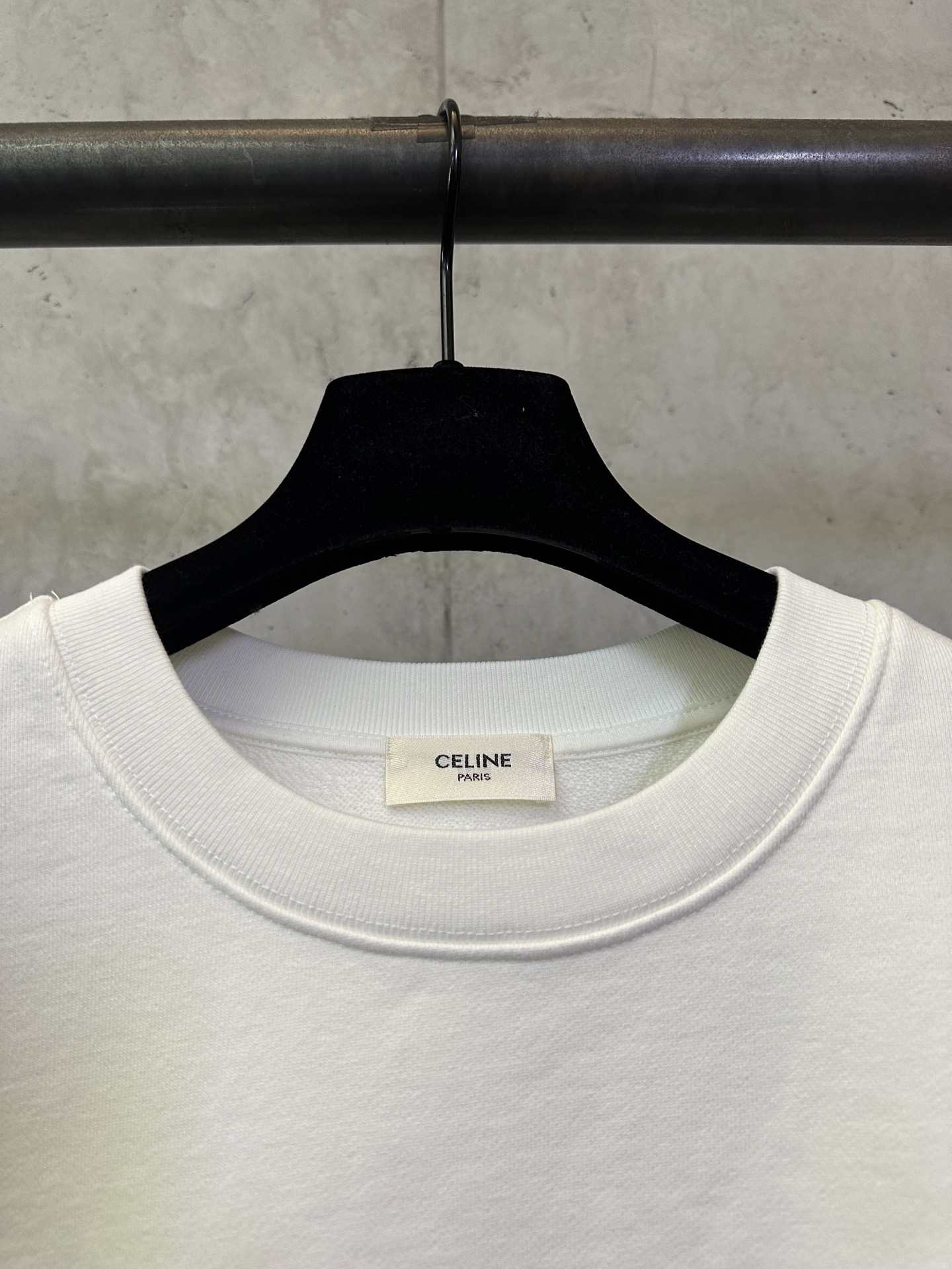 CELINE Loose sweatshirt in cotton fleece (RY0SE1233-GGY6）