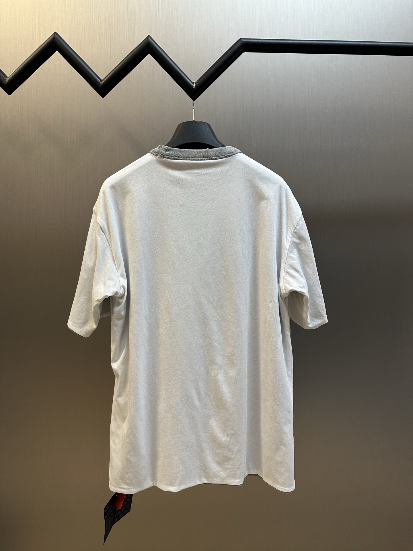 PRADA logo reversible cotton crew neck short sleeve T-shirt (UJN960-1801-F0AV1-S-OOO）