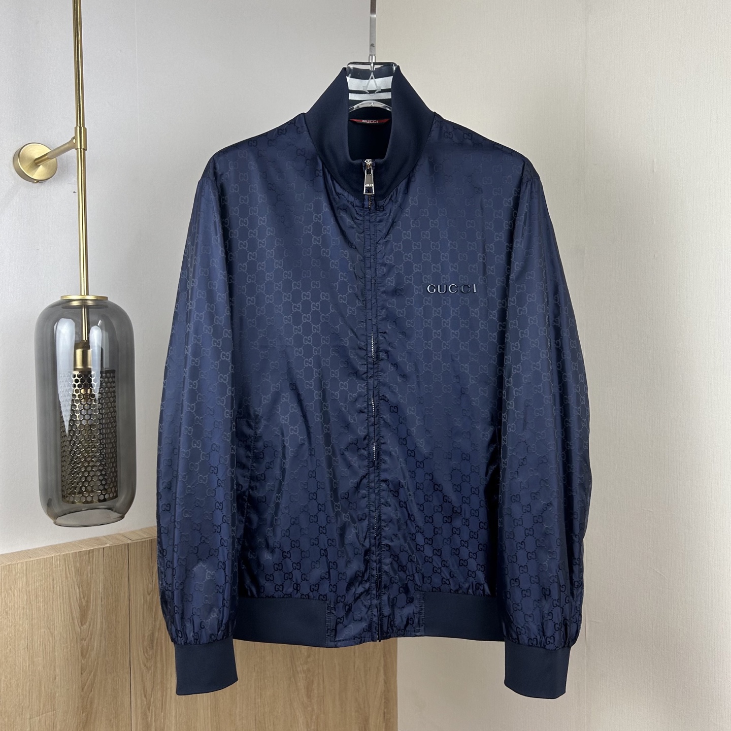 GUCCI Print Stand Collar Zip-Up Jacket (GC2025001）