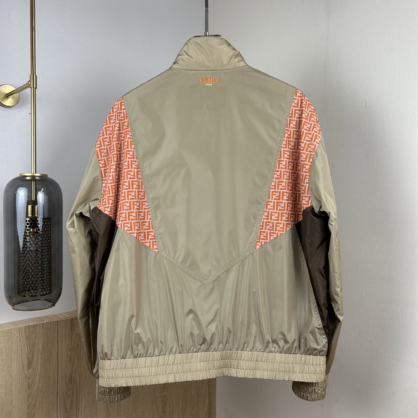 Fendi  printed stand-up collar zip-up jacket（FD2025001）