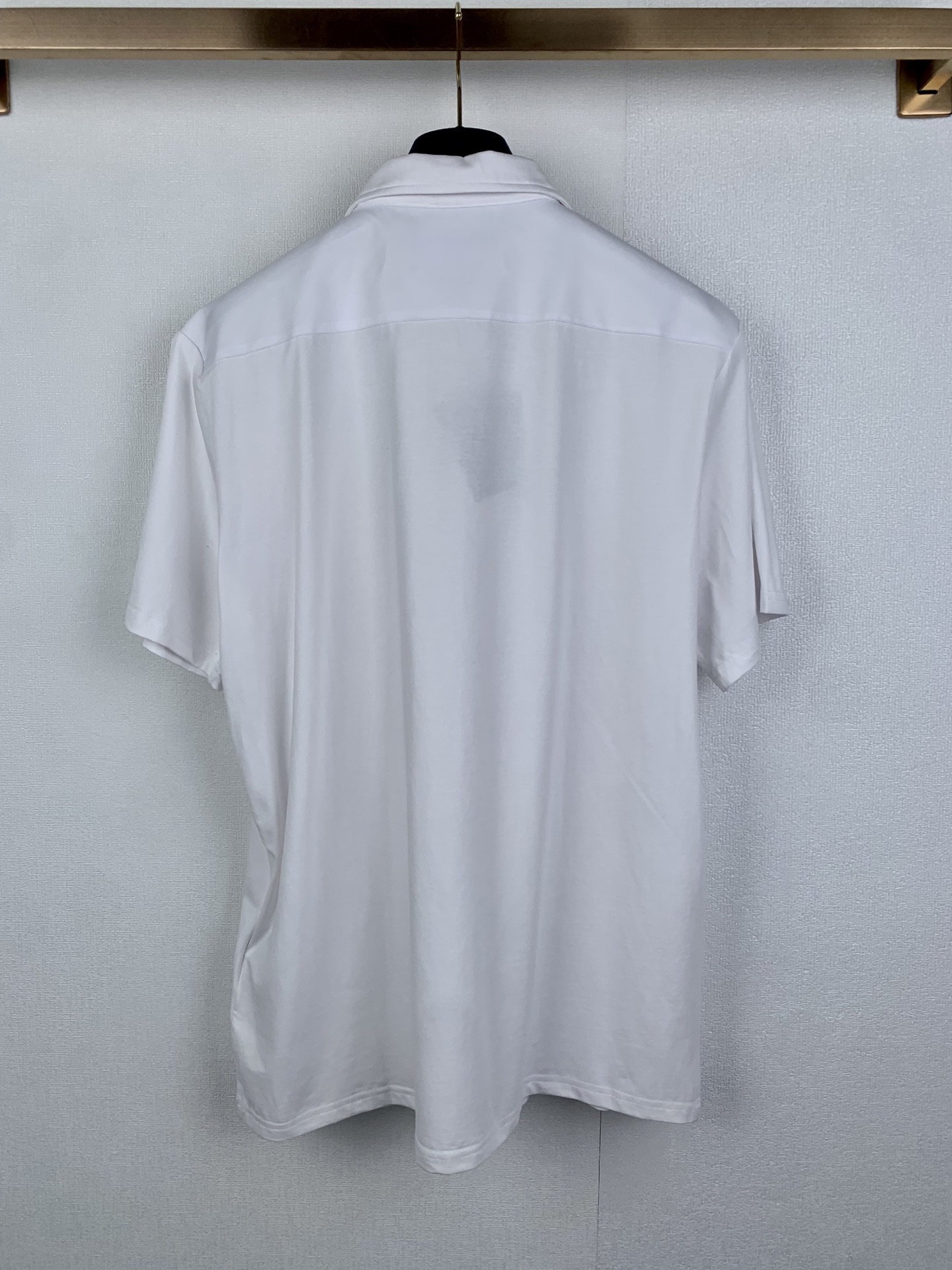 PRADA Nylon Pocket Re-Nylon Stretch Cotton Polo Shirt (UJN703-1YED-F0N40-S-211）