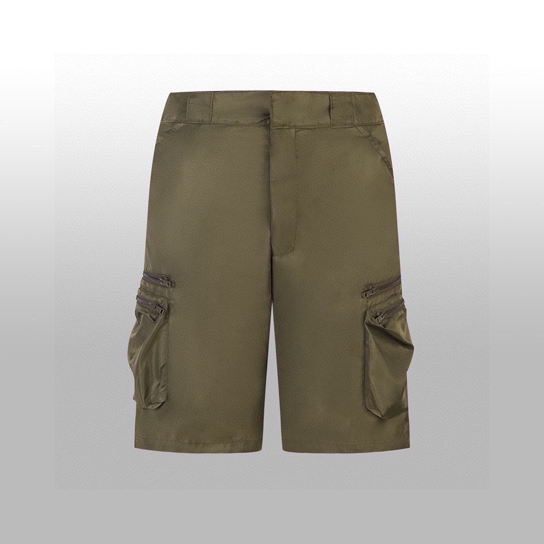 Prada Logo Plaque Zipped Shorts(SPH3931WQ8F0002）