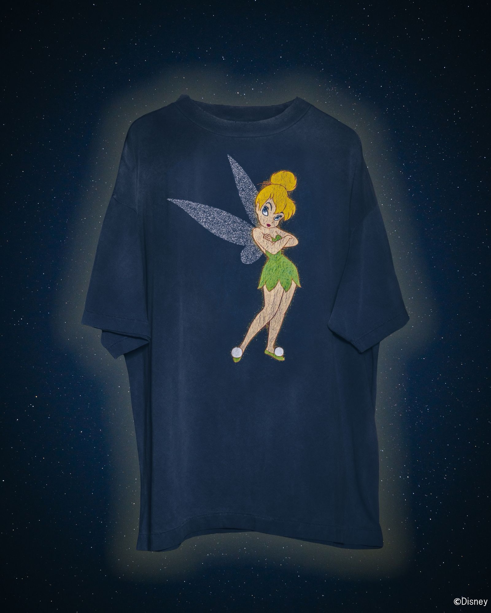 SAINT Mxxxxxx Saint Michael SM-MK8-0000-C79/DSN_SS T-SHIRT/TINKER BELL/NAVY (SM-MK8-0000-C79）