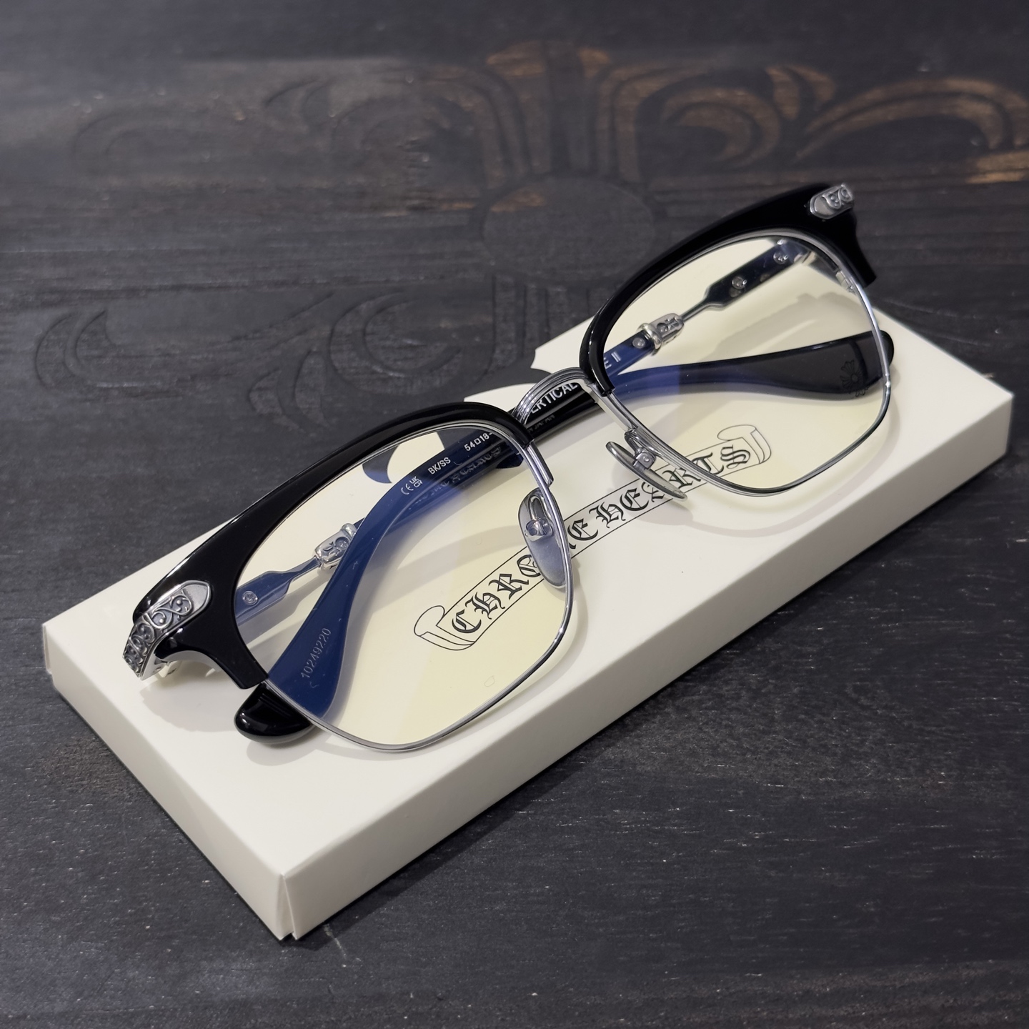 Chrome Hearts VERTICAL SMILE II/Side Eternity Vine Half-rimmed Glasses/Sunglasses/Eyeglasses(CHROME HEARTS 426)