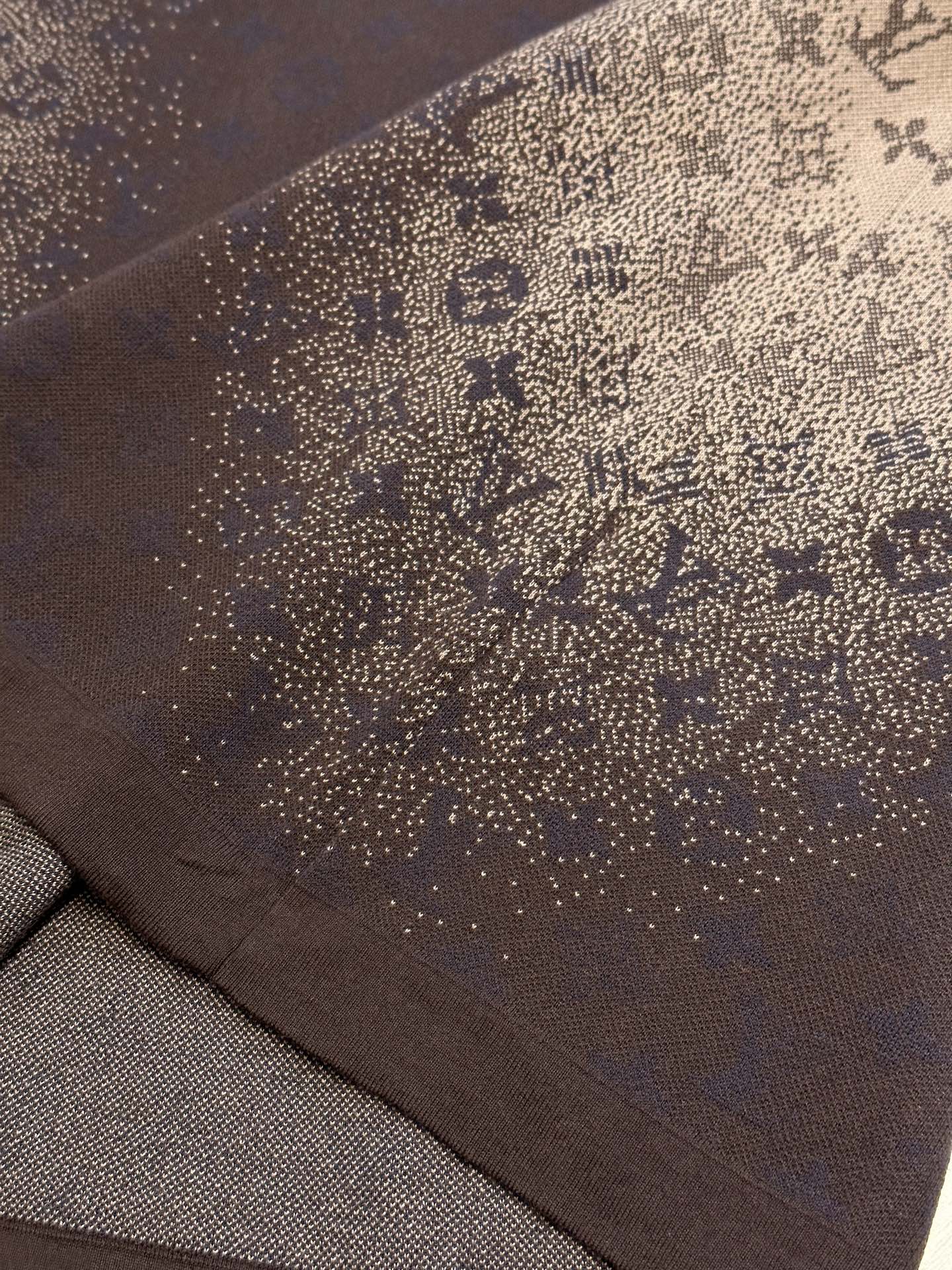 Louis Vuitton Monogram pattern jacquard short-sleeved crew neck top（1AJTV8）