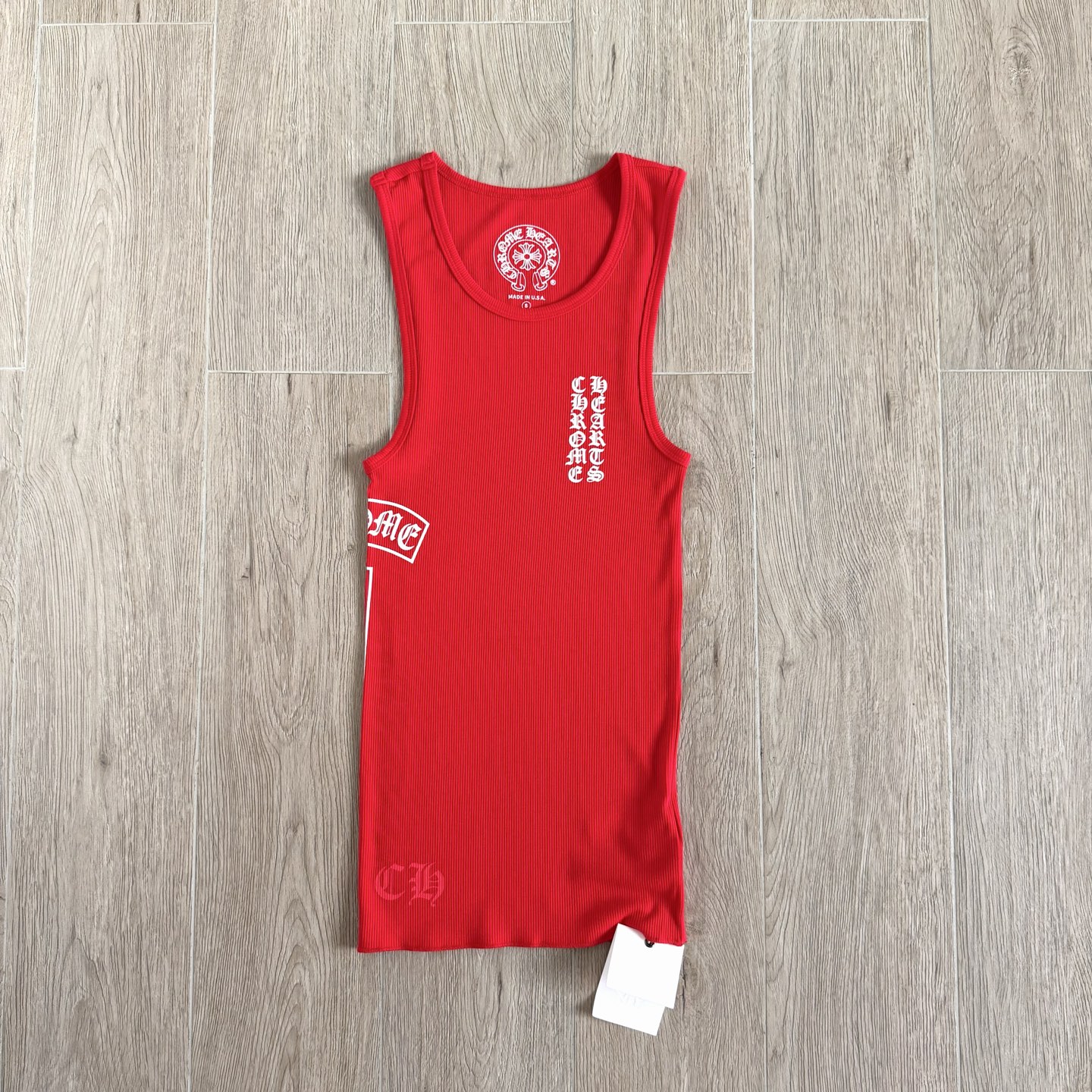 Chrome Hearts Ribbed Cross Side Logo Tank Top (CHROME HEARTS A002）