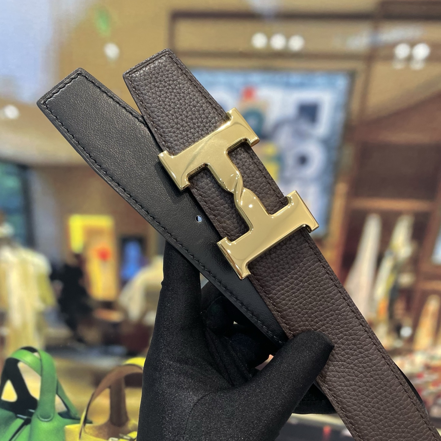 Hermes Togo Calfskin Leather Belts-3.8cm（H010639UJJ5）