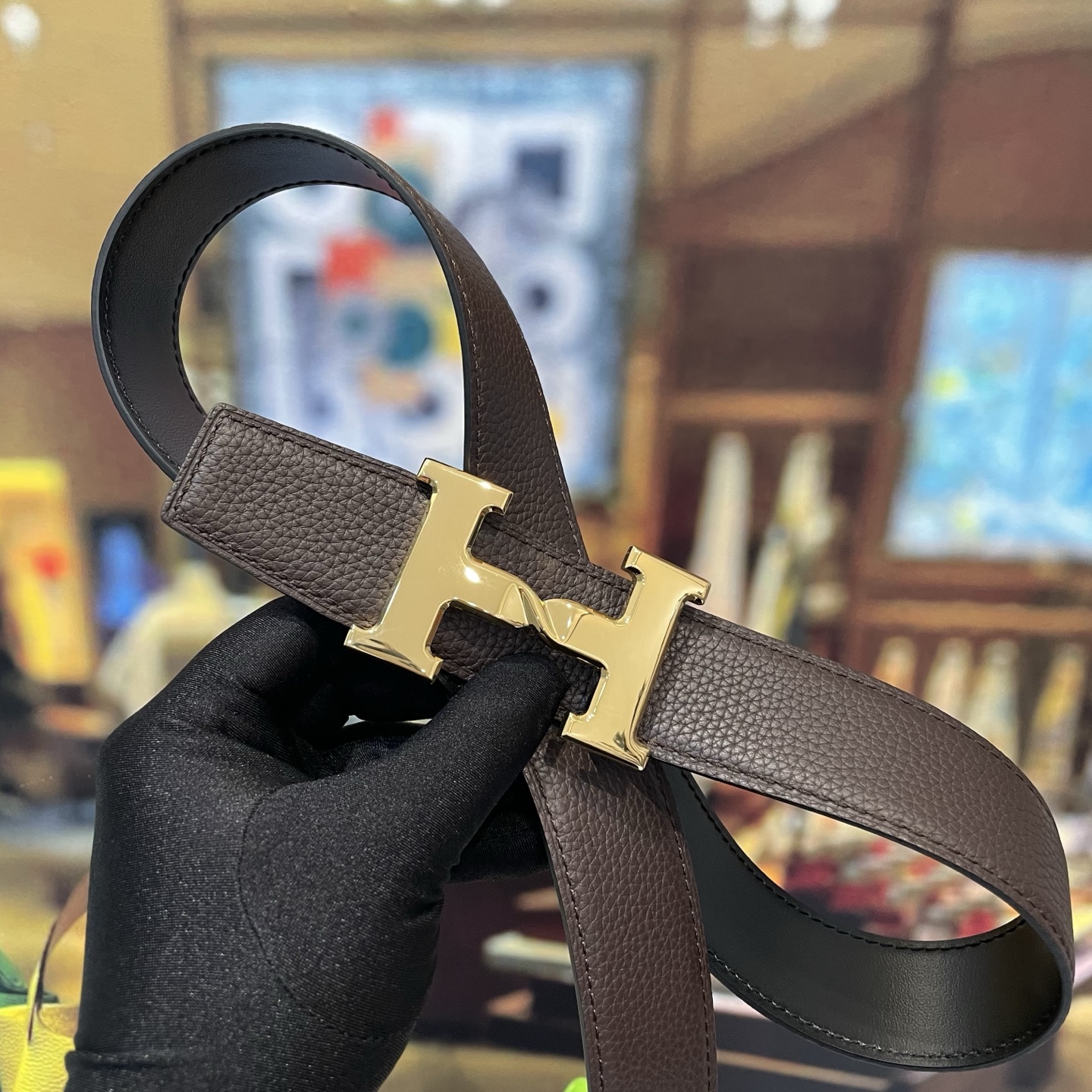 Hermes Togo Calfskin Leather Belts-3.8cm（H010639UJJ5）