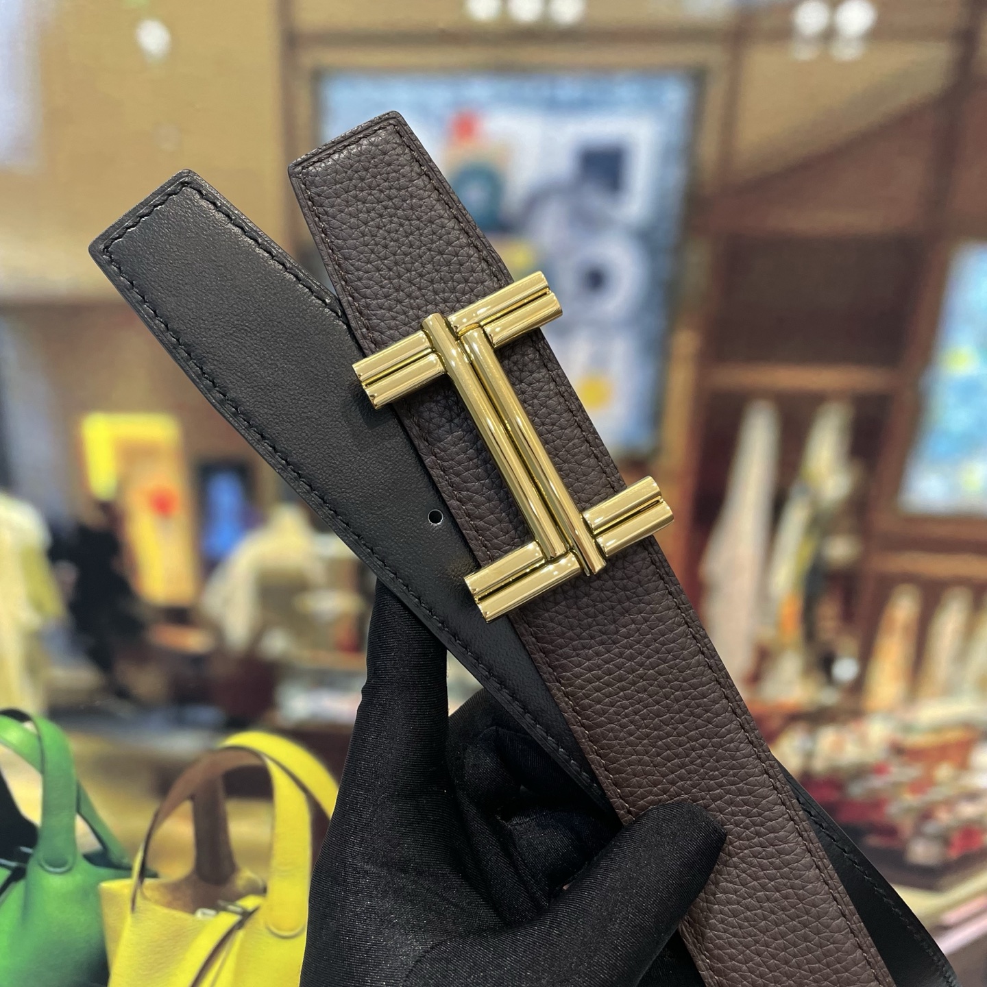 Hermes Togo Calfskin Leather Belts-3.8cm（H010639UJJ4）