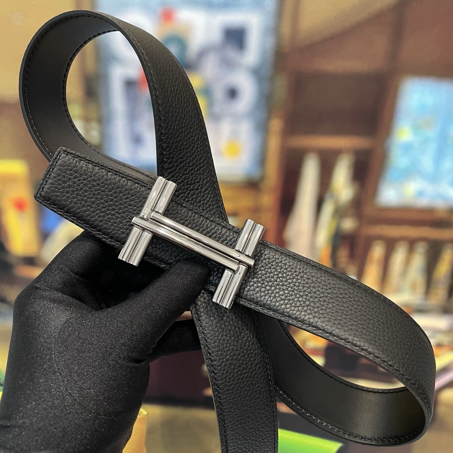 Hermes Togo Calfskin Leather Belts-3.8cm（H010639UJJ4）