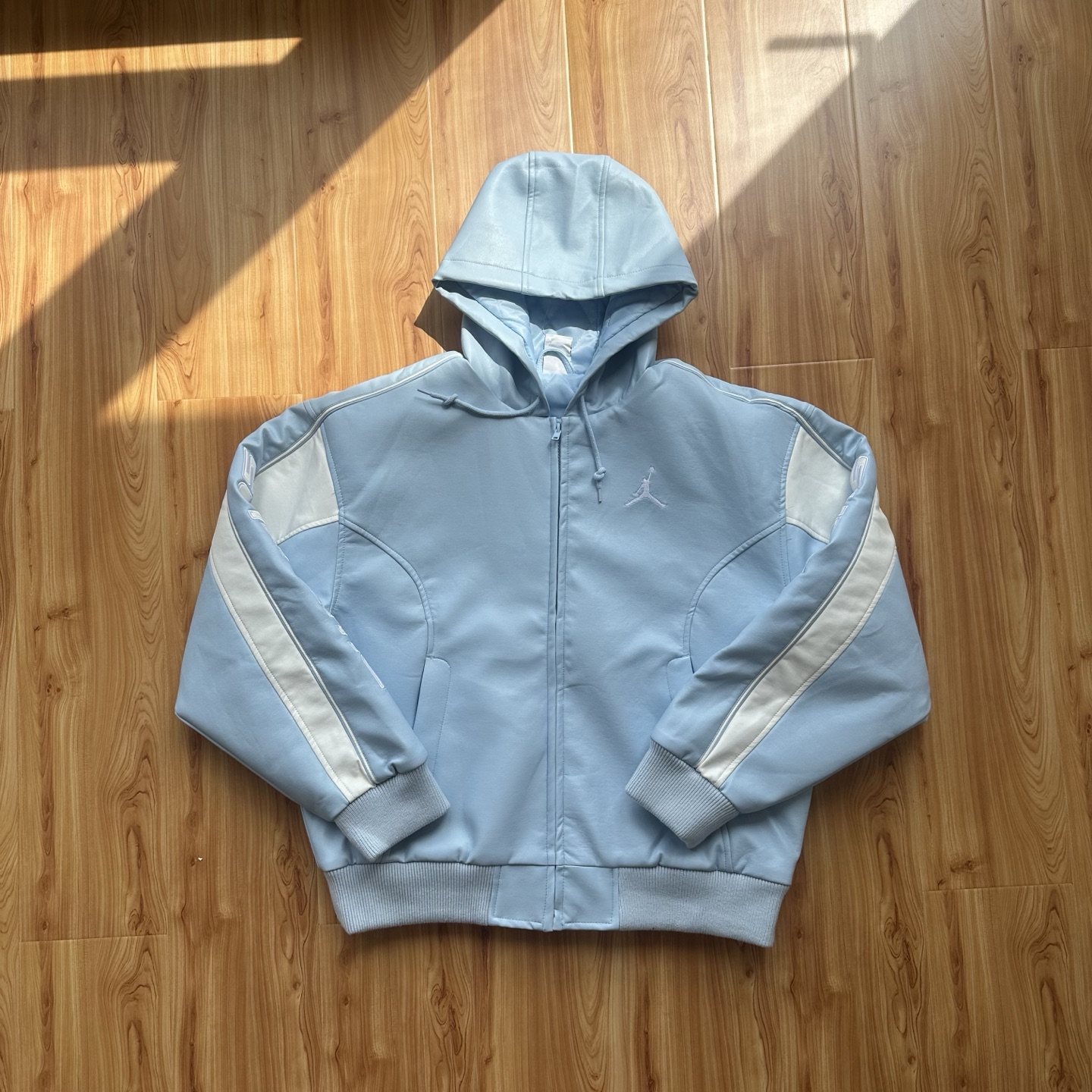 Supreme x Jordan Hooded Leather Jacket "Black"（SUP-SS26-313）