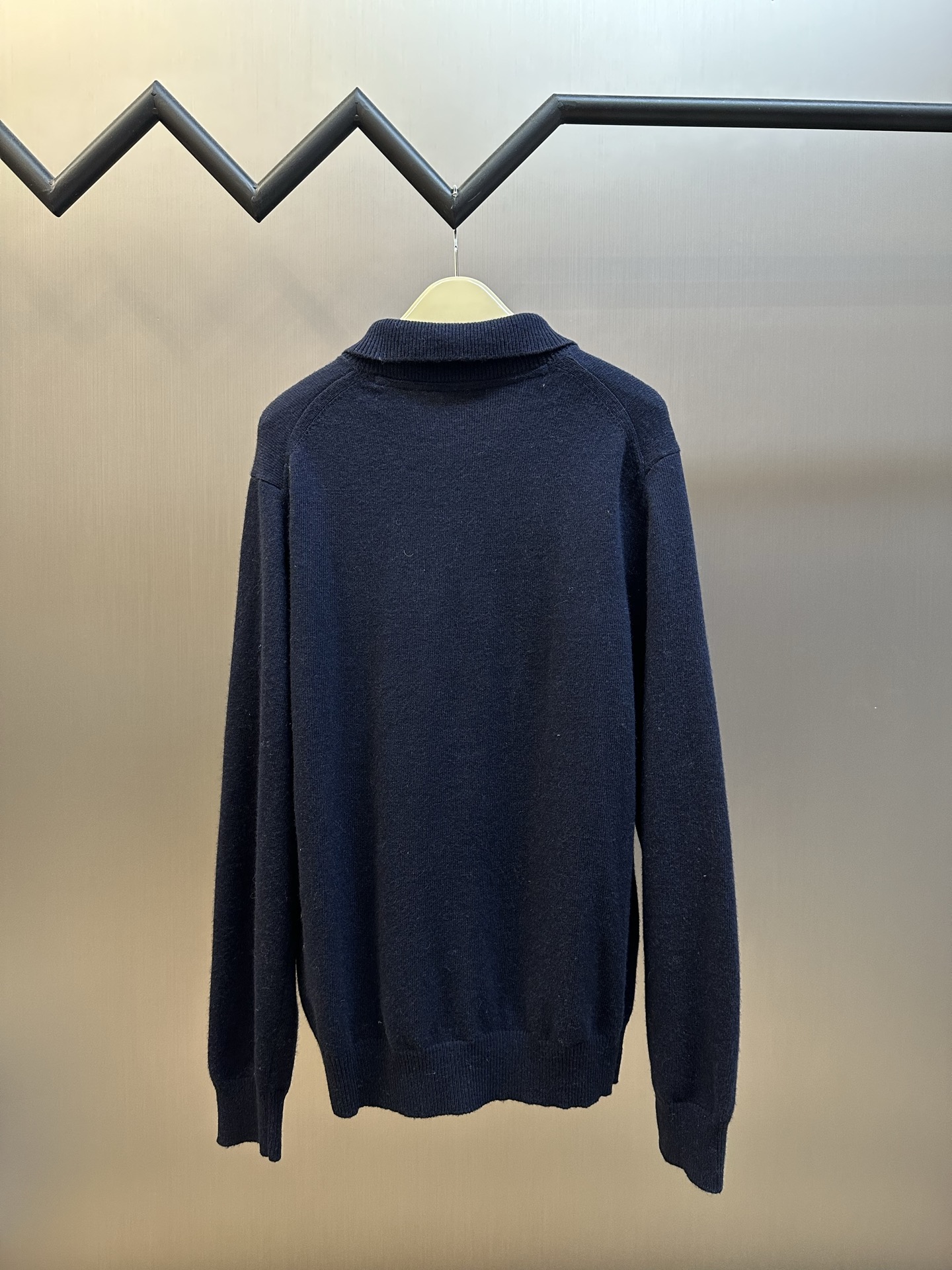 Burberry Cashmere Blend Half-Zip Sweater "Grey"（81121321)