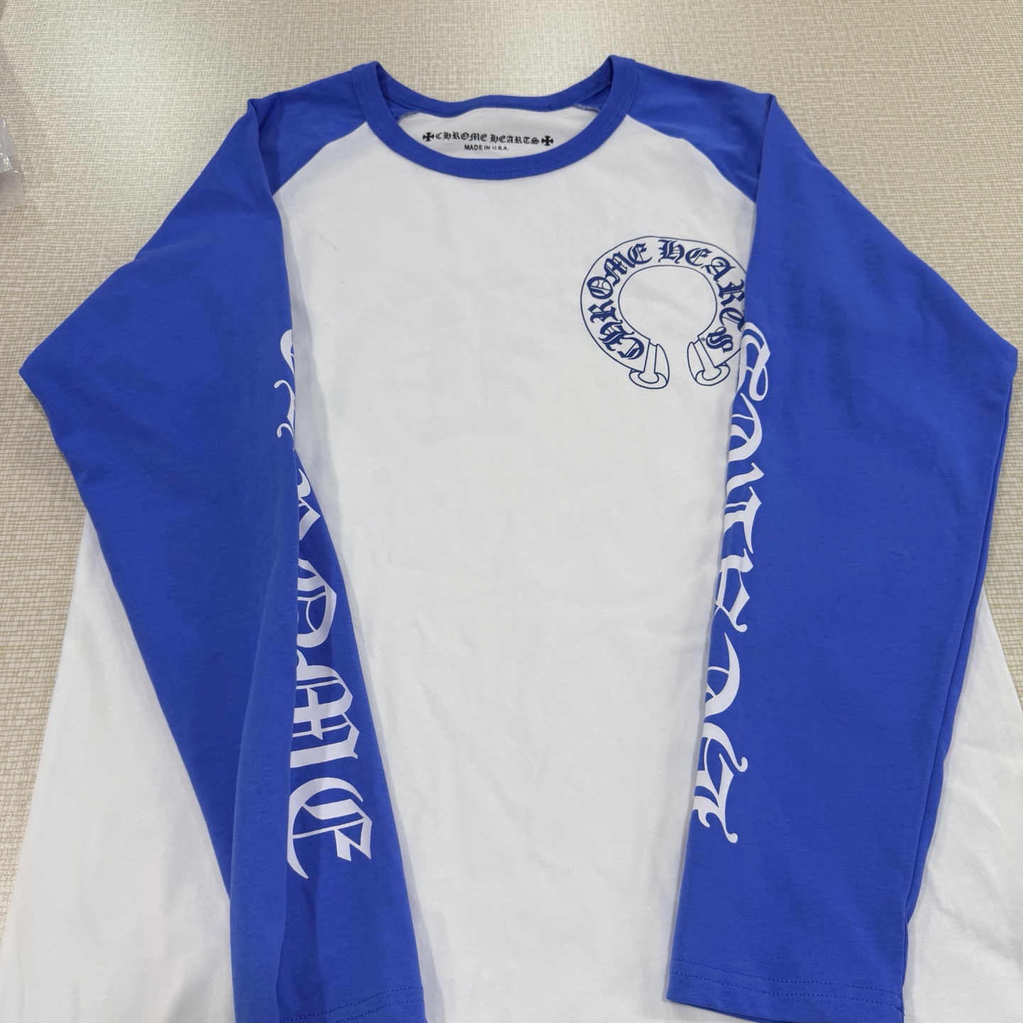 【S】CHROME HEARTS Horseshoe Bi-color Long-Sleeve T-Shirt（CH20269116）