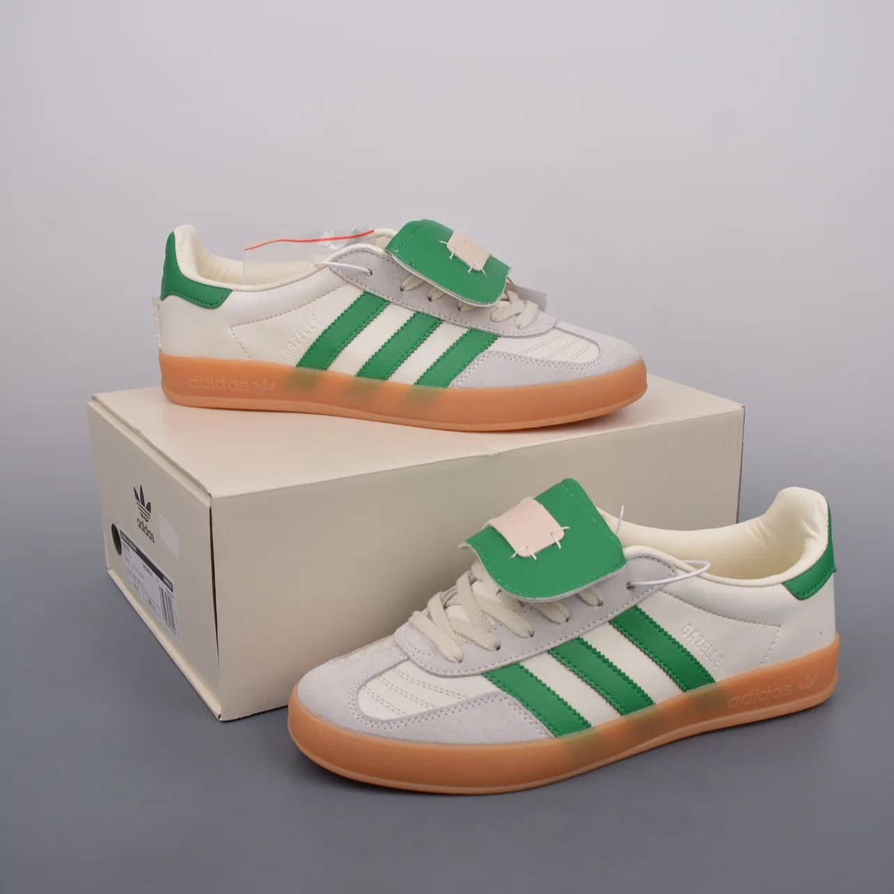 FOOT INDUSTRY × adidas Originals Gazelle Indoor "Off White/Green"（ID3518）