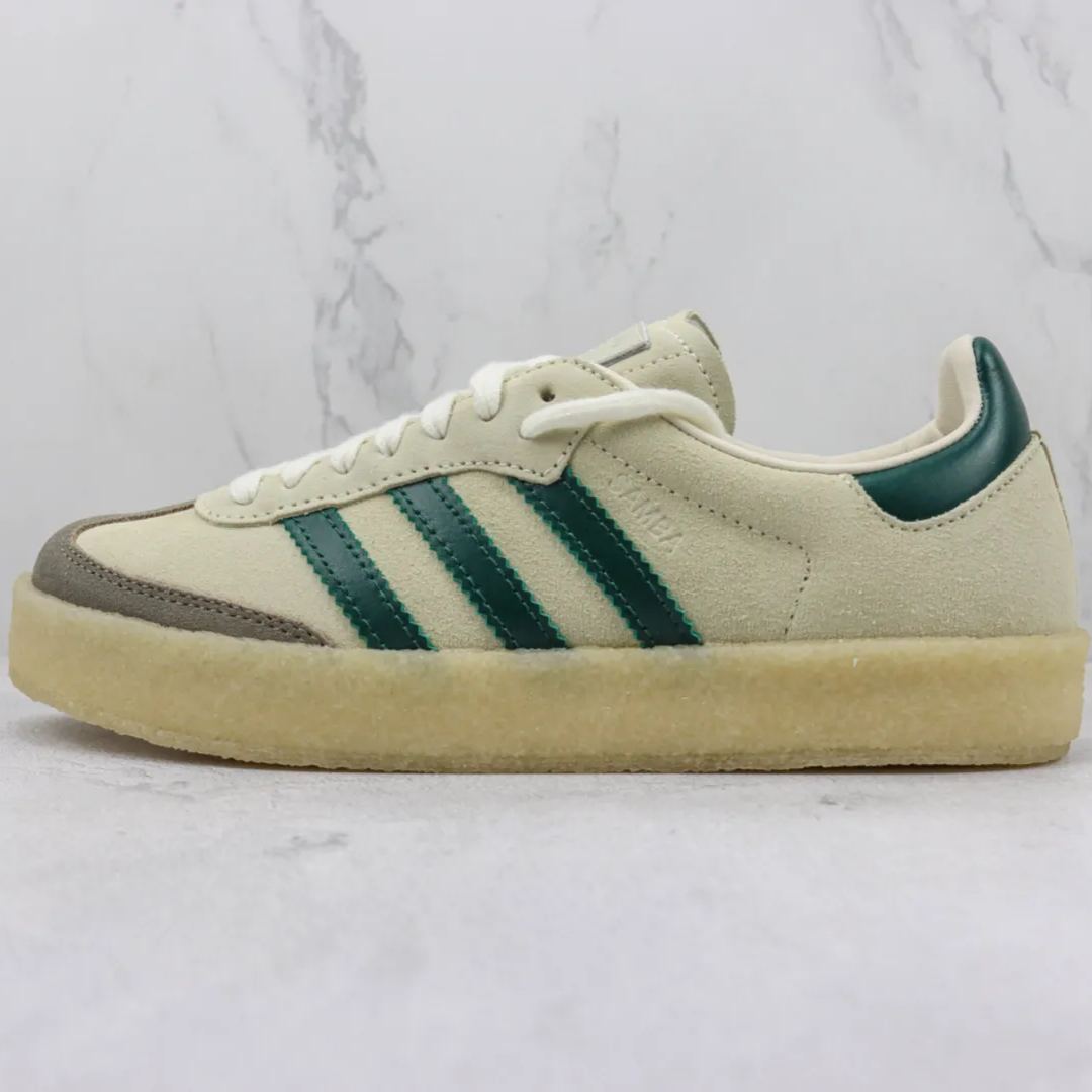 Ronnie Fieg × Clarks × adidas Samba White/Green（ID7297）