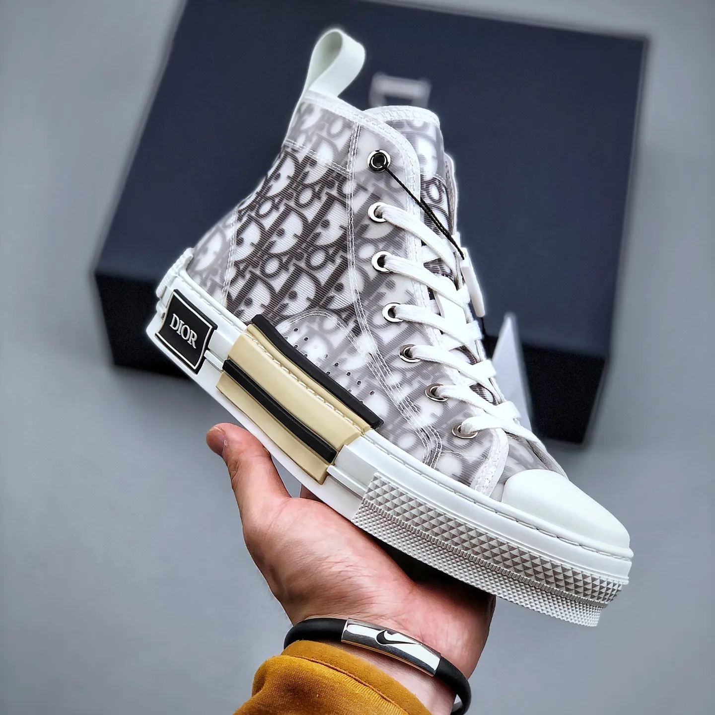 Dior B23 High Top Sneaker Dior Oblique Canvas Dior B23 High Top Sneaker Dior Oblique Canvas