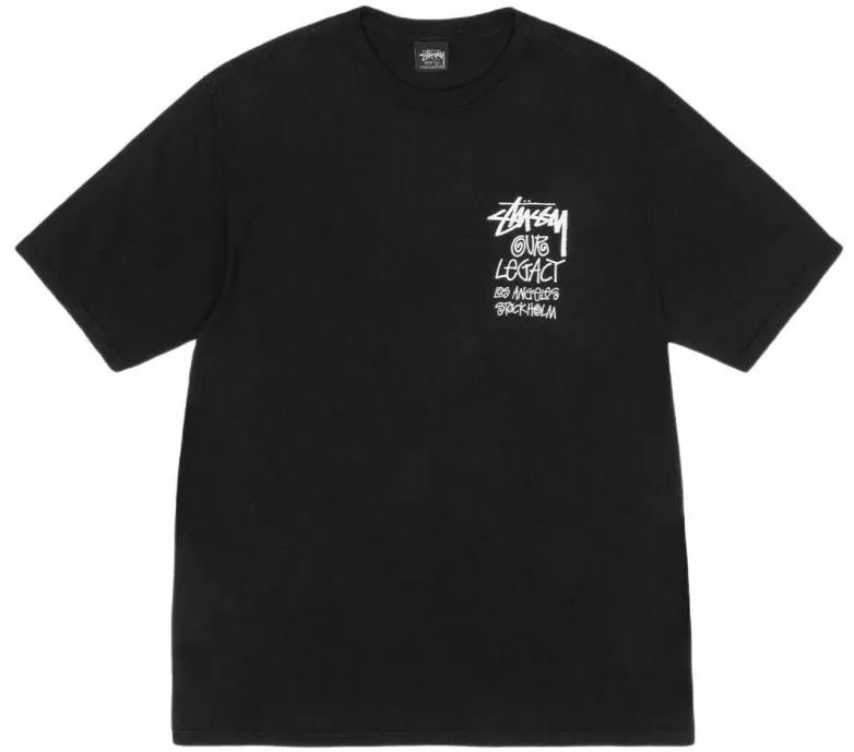 Stussy x Our Legacy Ol Surfman Pigment Dyed Tee“black Stussy x Our Legacy Ol Surfman Pigment Dyed Tee“black
