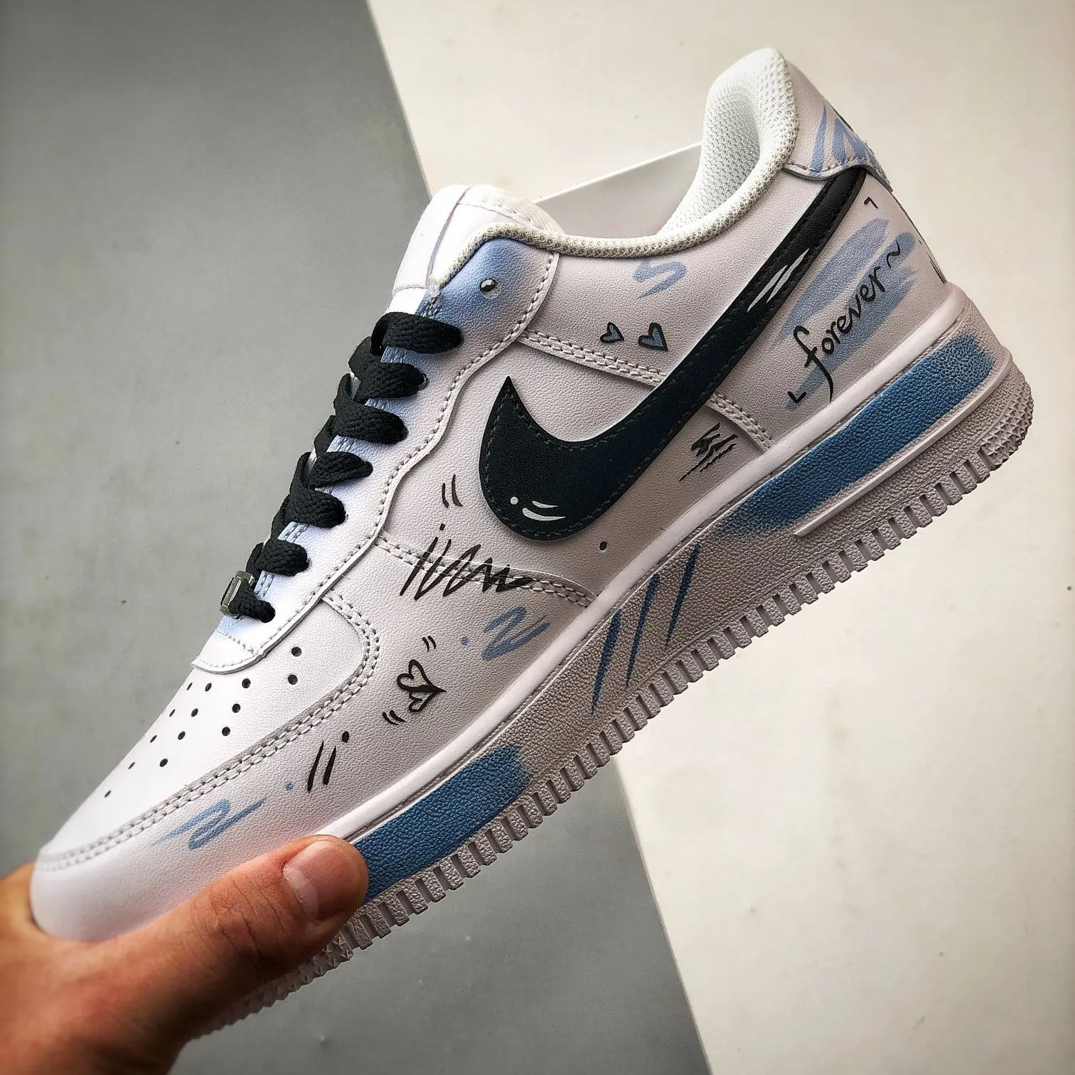 NIKE Air Force 1 '07 Low Tanabata Limited Edition Black, White, Blue S