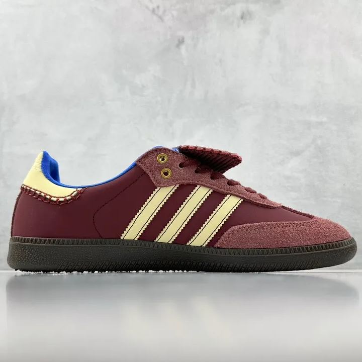 Wales Bonner × adidas Samba Nylon Low "Fox Brown/Sandy Beige/Lucky Blue"（IE0579）